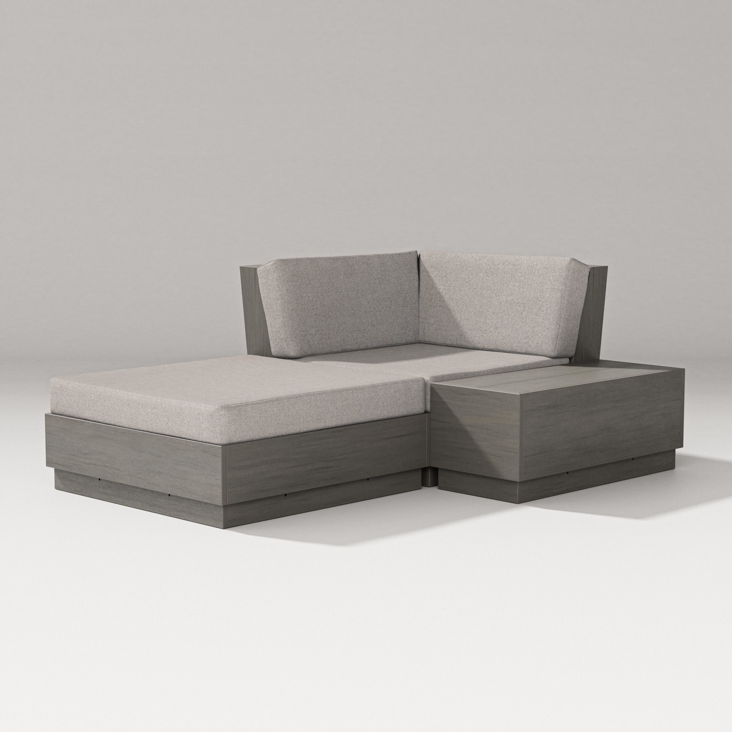 Elevate Corner Chaise in Driftwood / Weathered Tweed