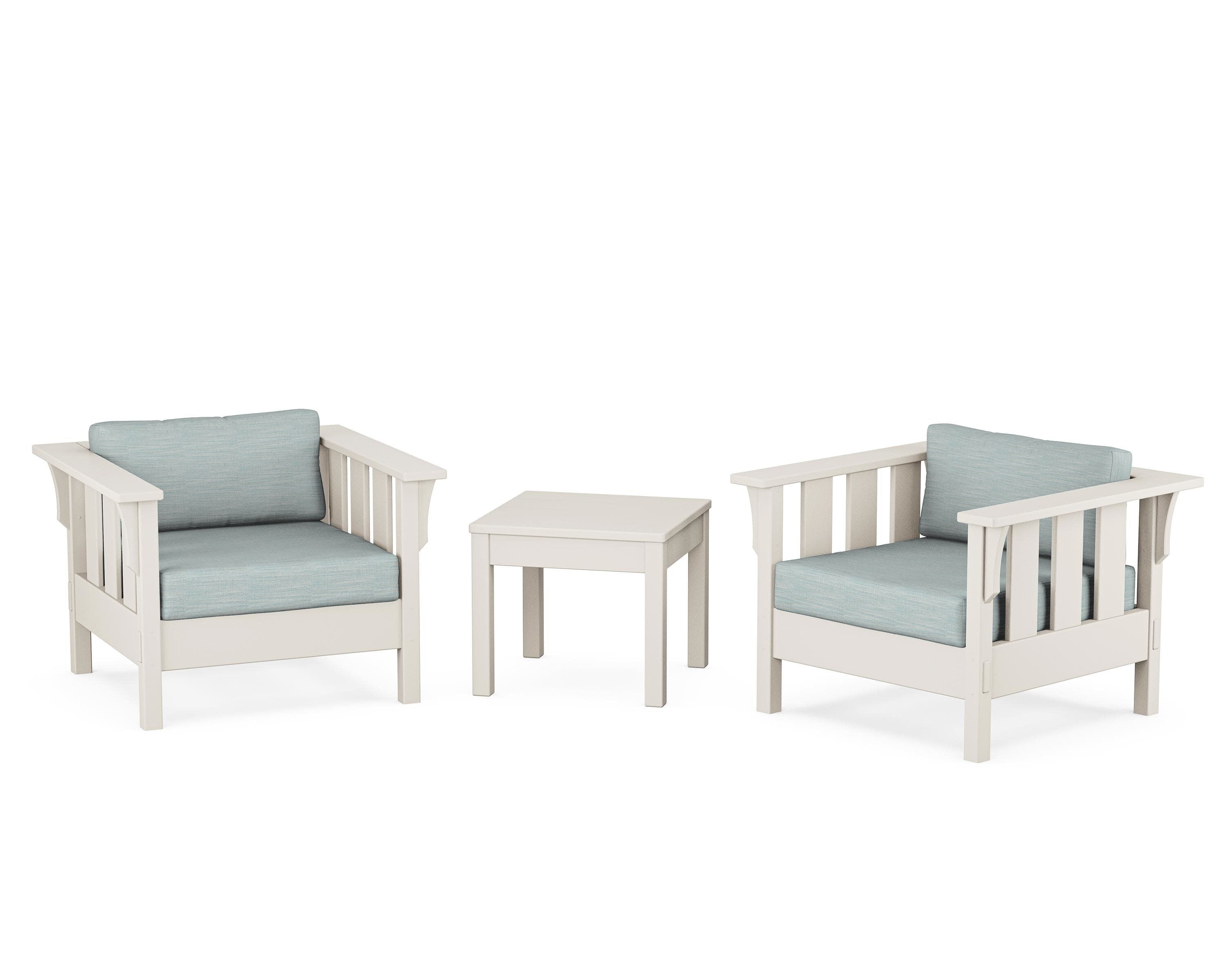 Acadia 3-Piece Deep Seating Set in Sand / Soothe Mist