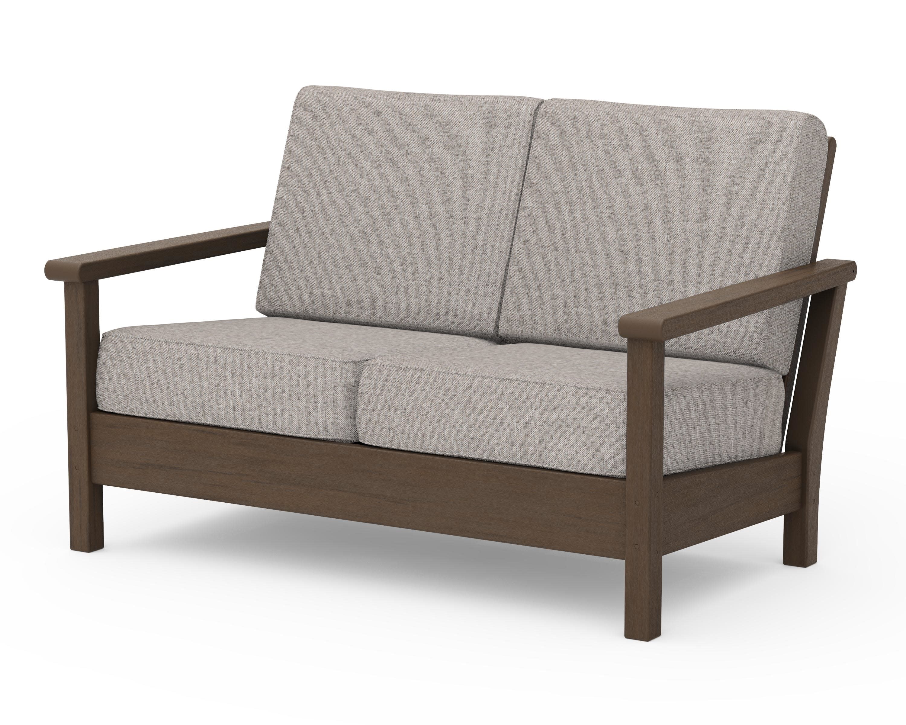 Harbour Deep Seating Loveseat in Kona / Weathered Tweed