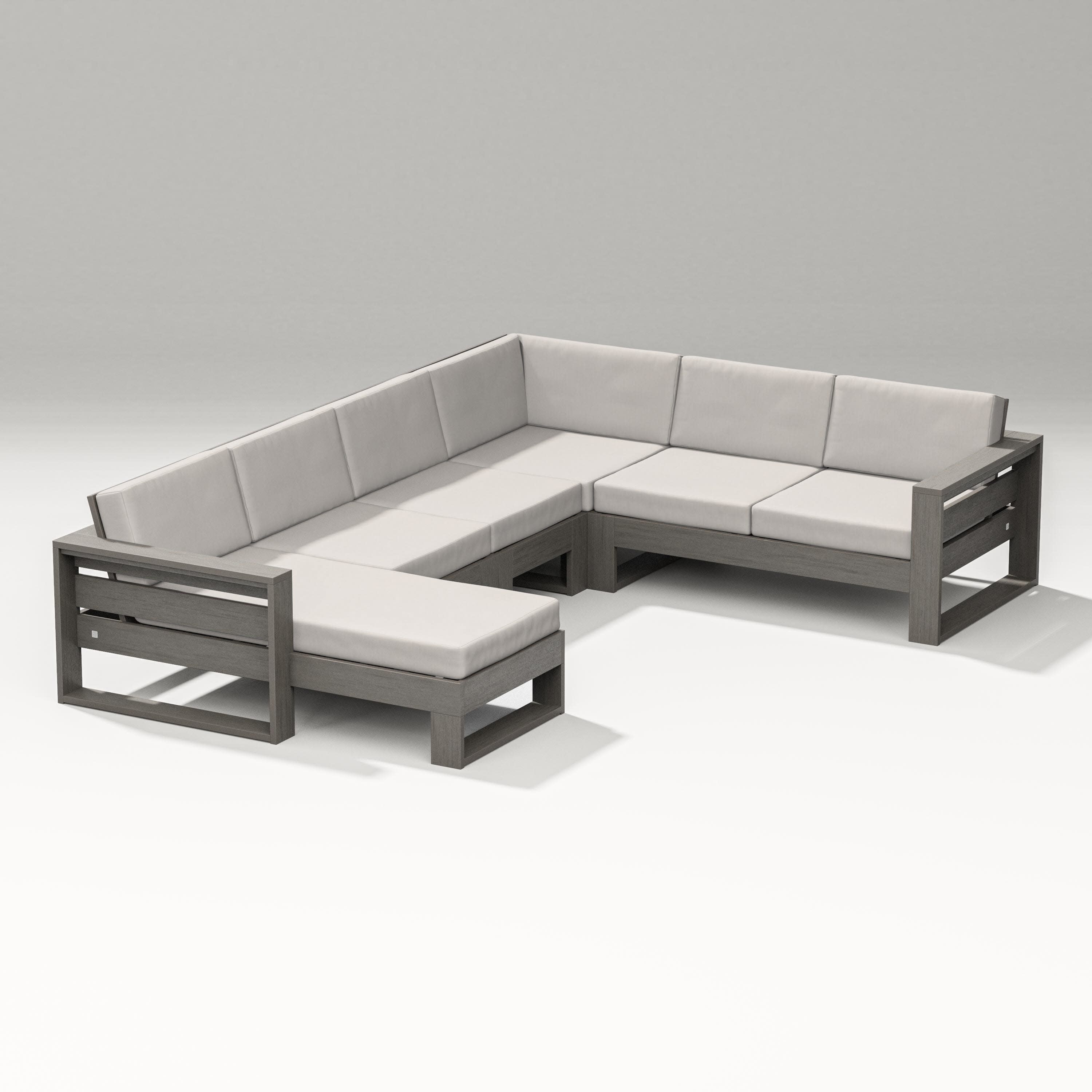 Latitude Corner Sectional with Left Chaise in Driftwood / Cast Ash