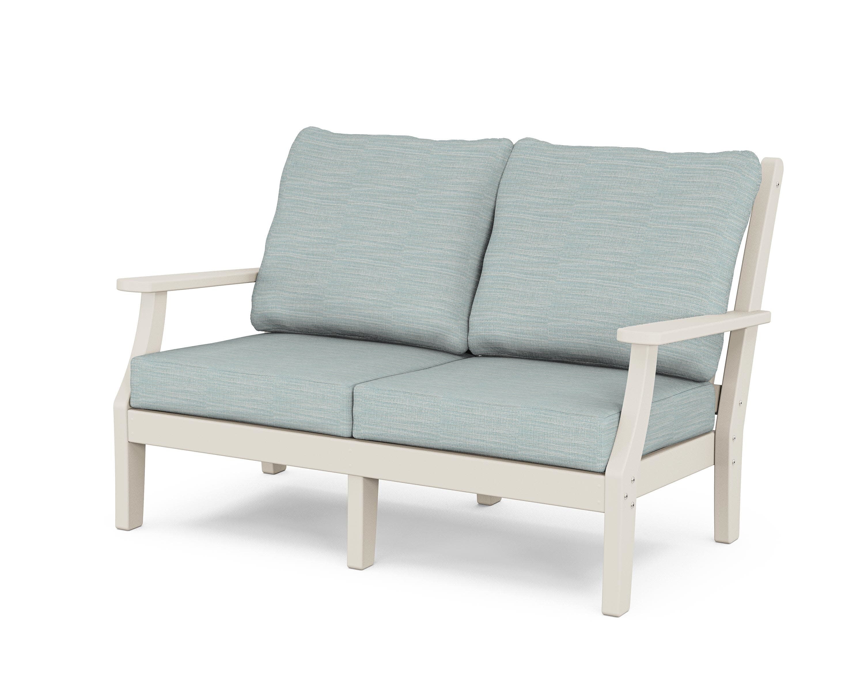 Wovendale Deep Seating Loveseat in Sand / Soothe Mist