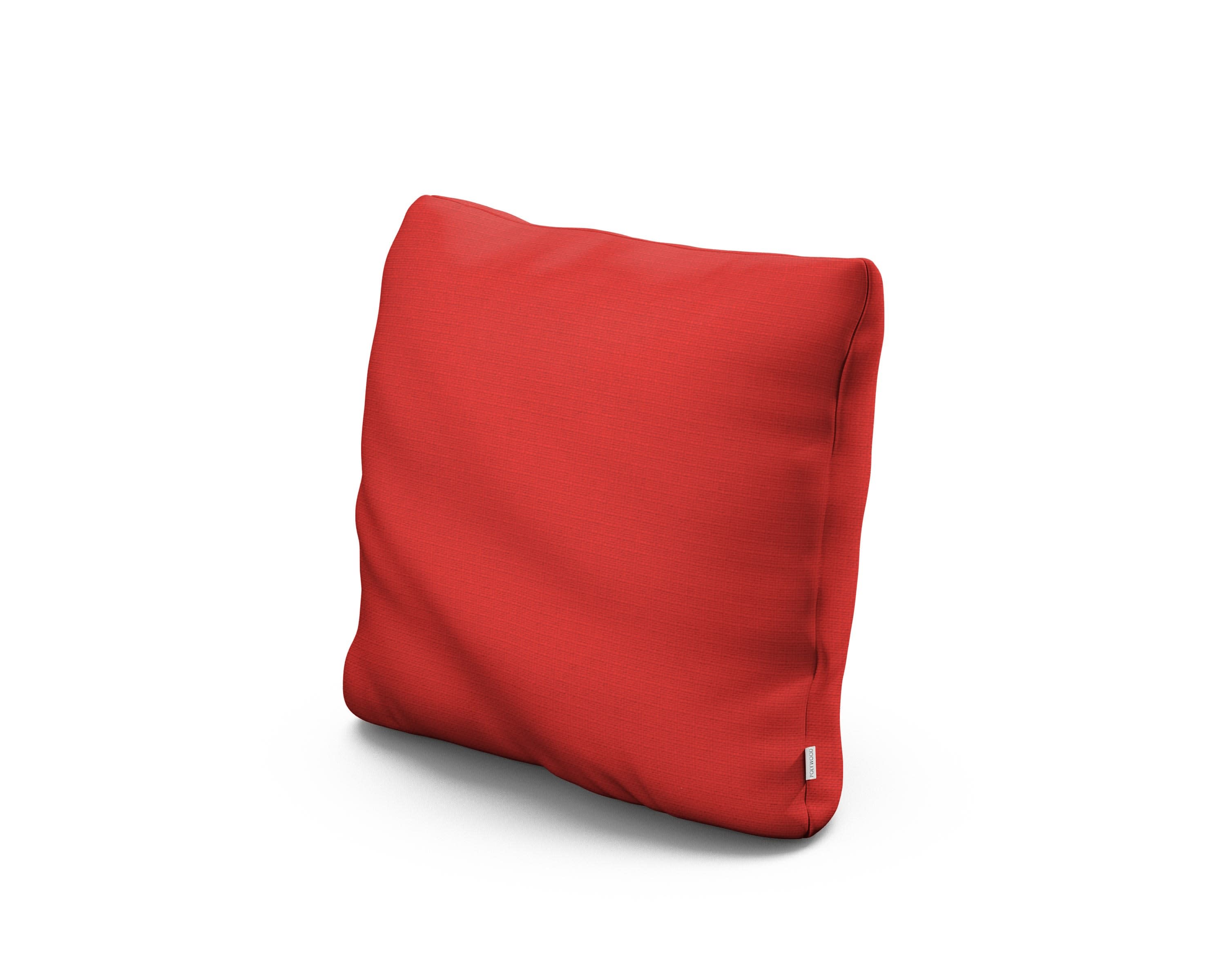 16" Outdoor Throw Pillow in Crimson Linen