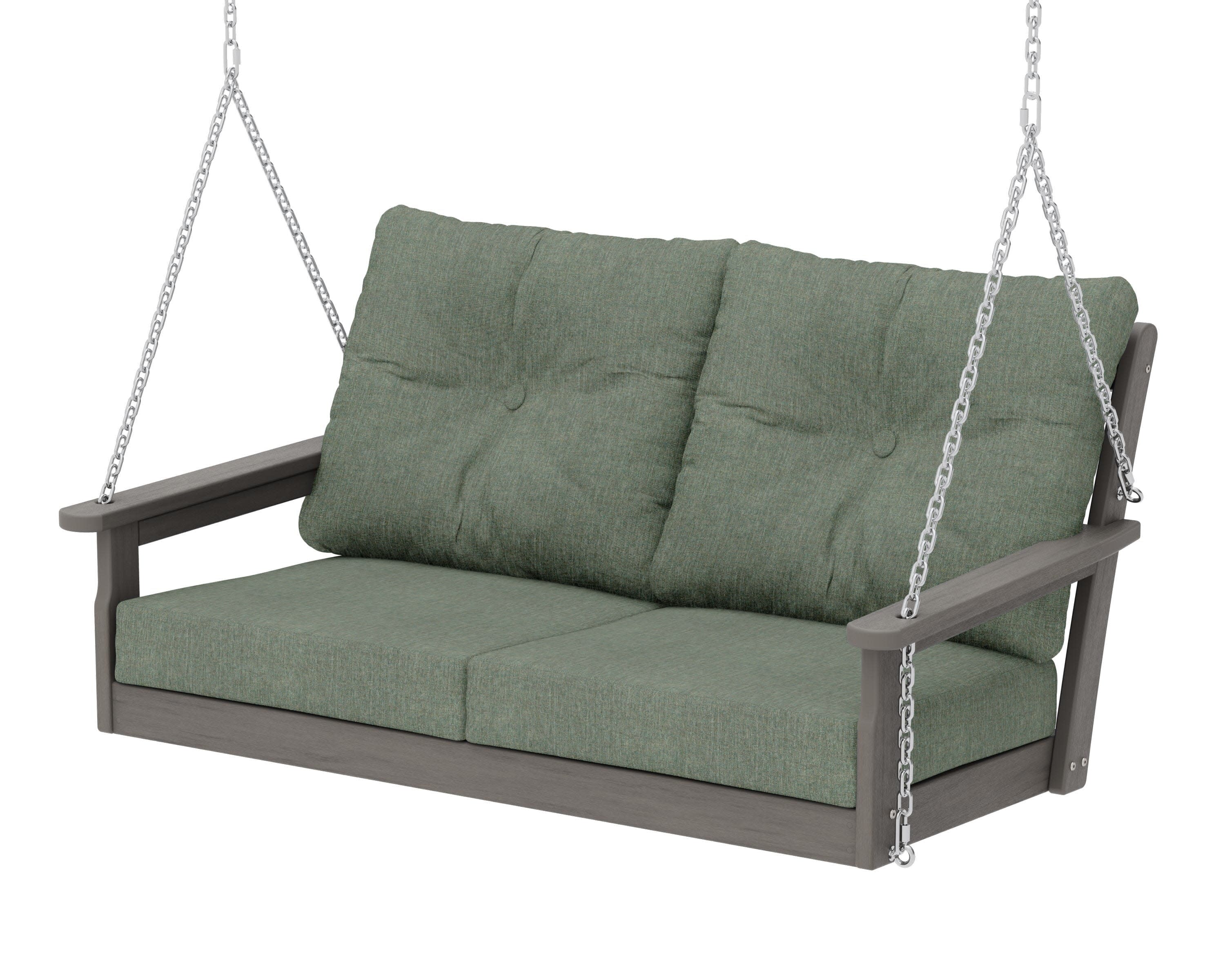 Vineyard Deep Seating Swing in Driftwood / Cast Sage