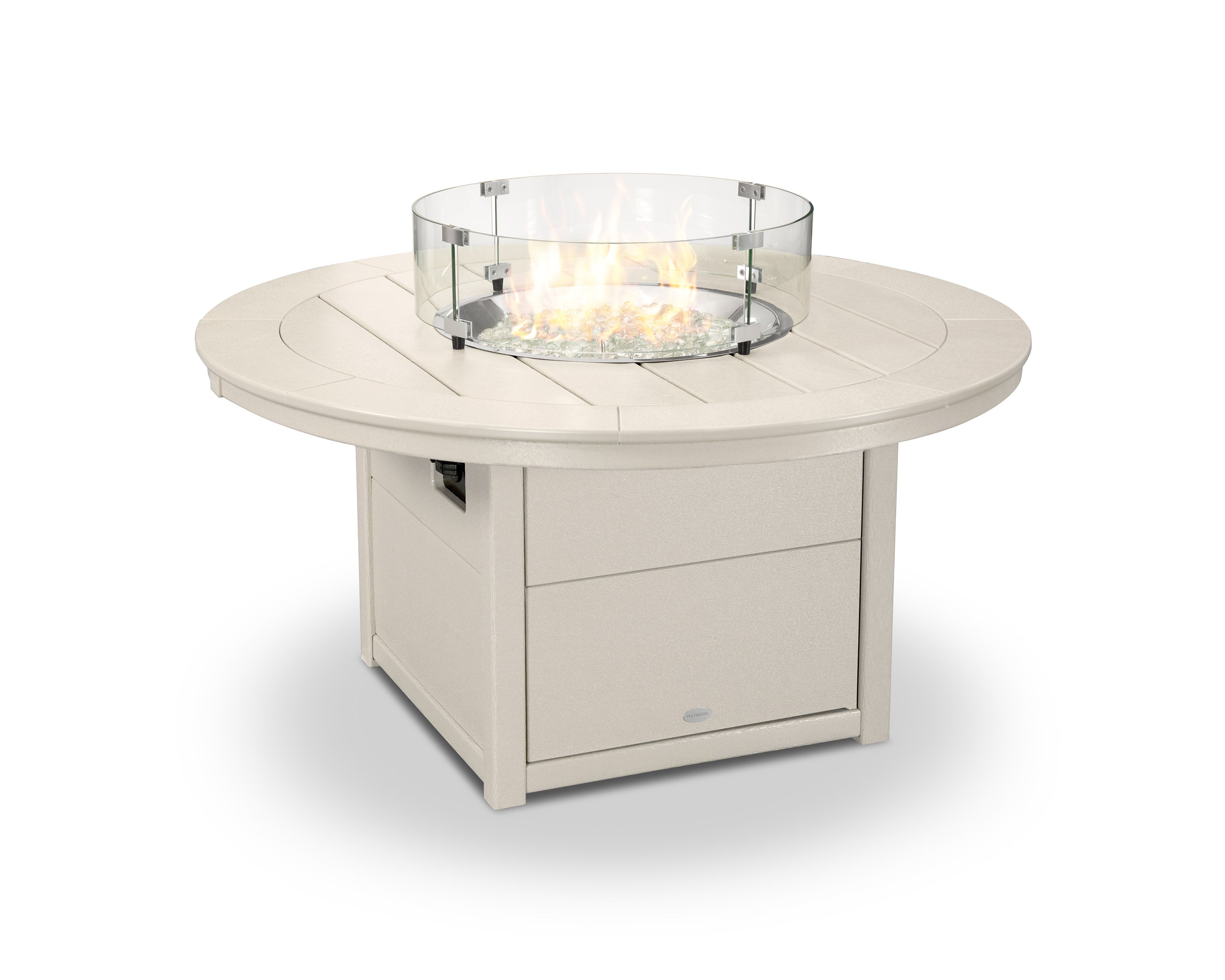 Round 48" Fire Pit Table in Sand