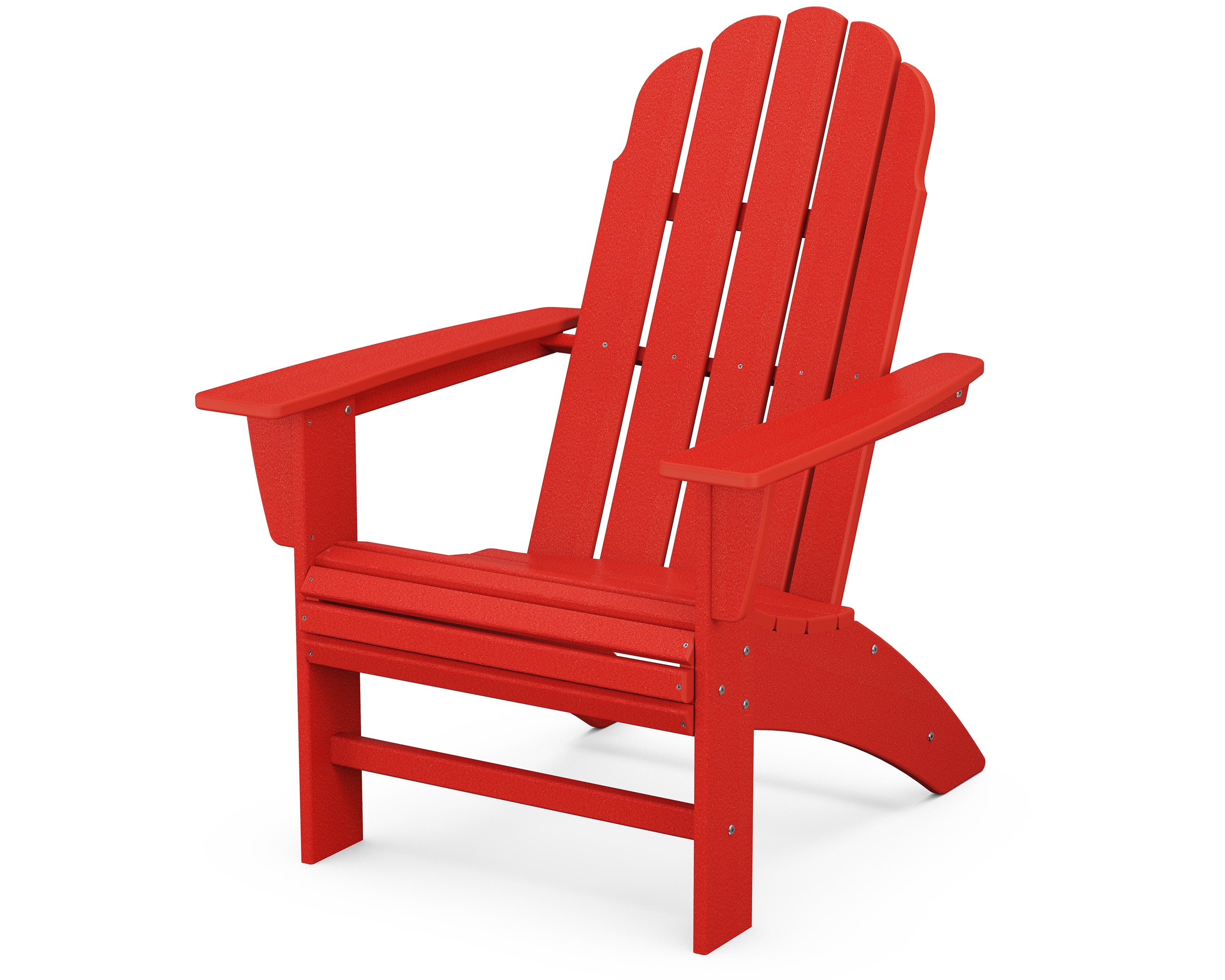 Vineyard Curveback Adirondack Chair in Sunset Red
