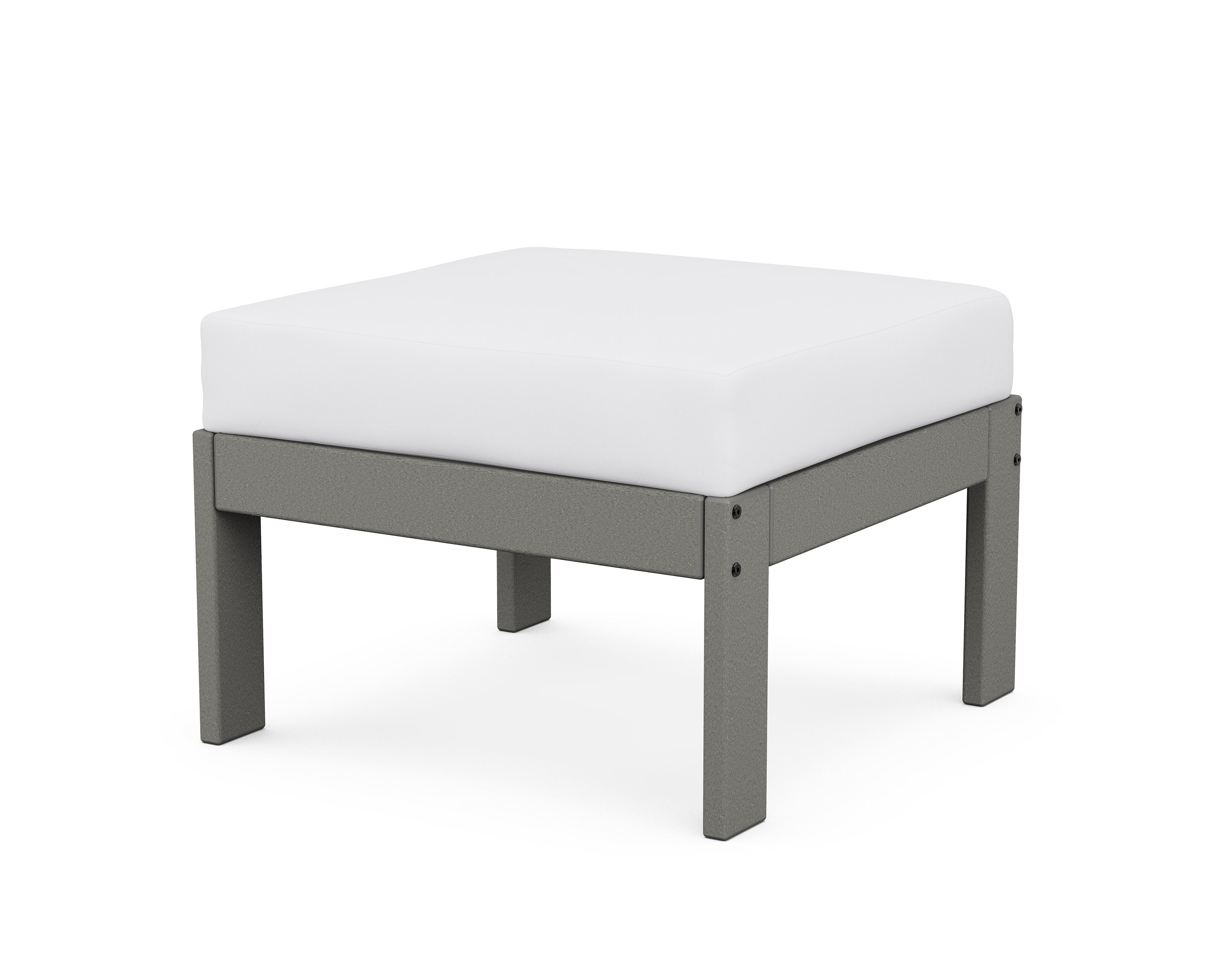 Vineyard Modular Ottoman in Slate Grey / Natural