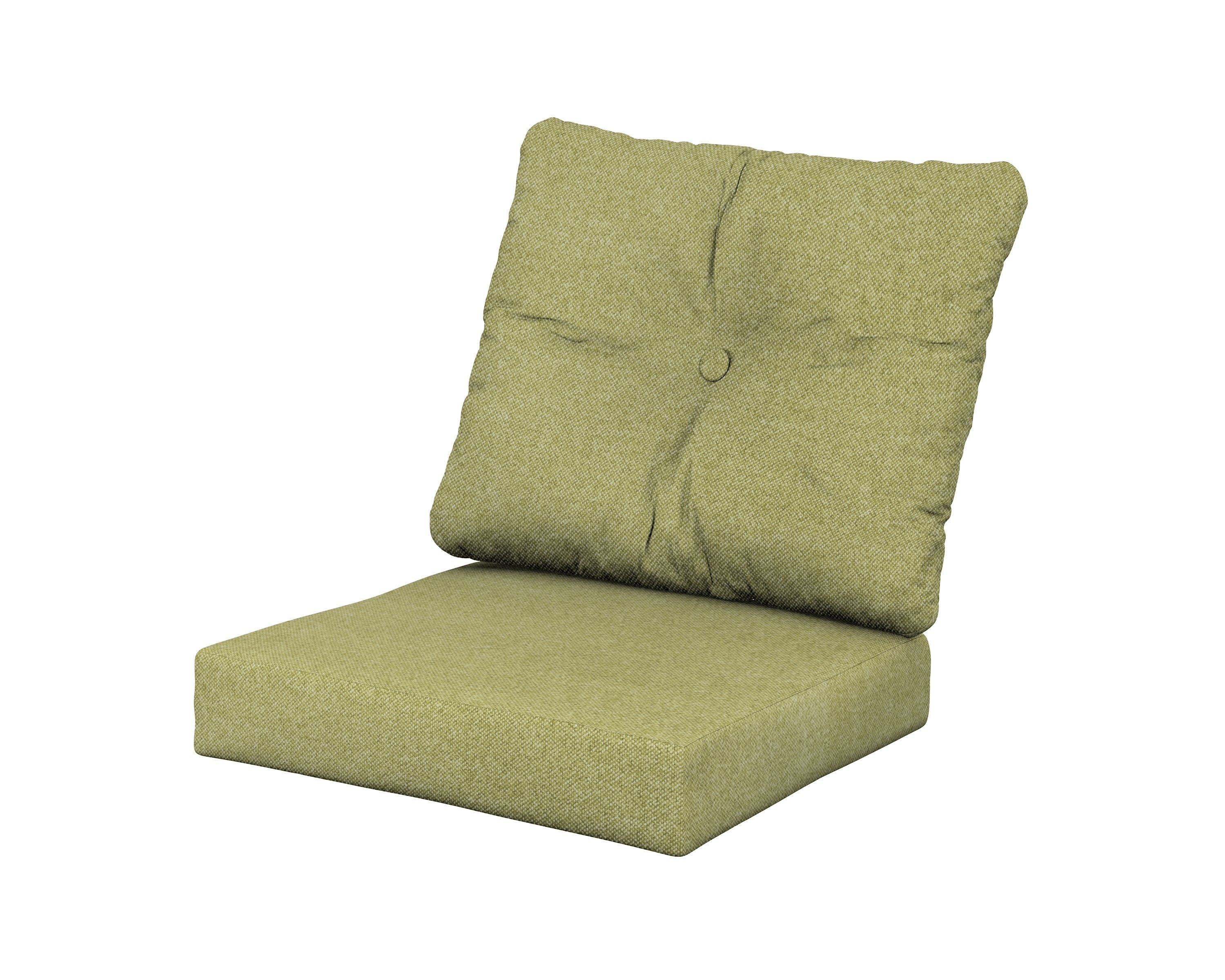 Vineyard Seat/Back Cushion in Chartreuse Boucle