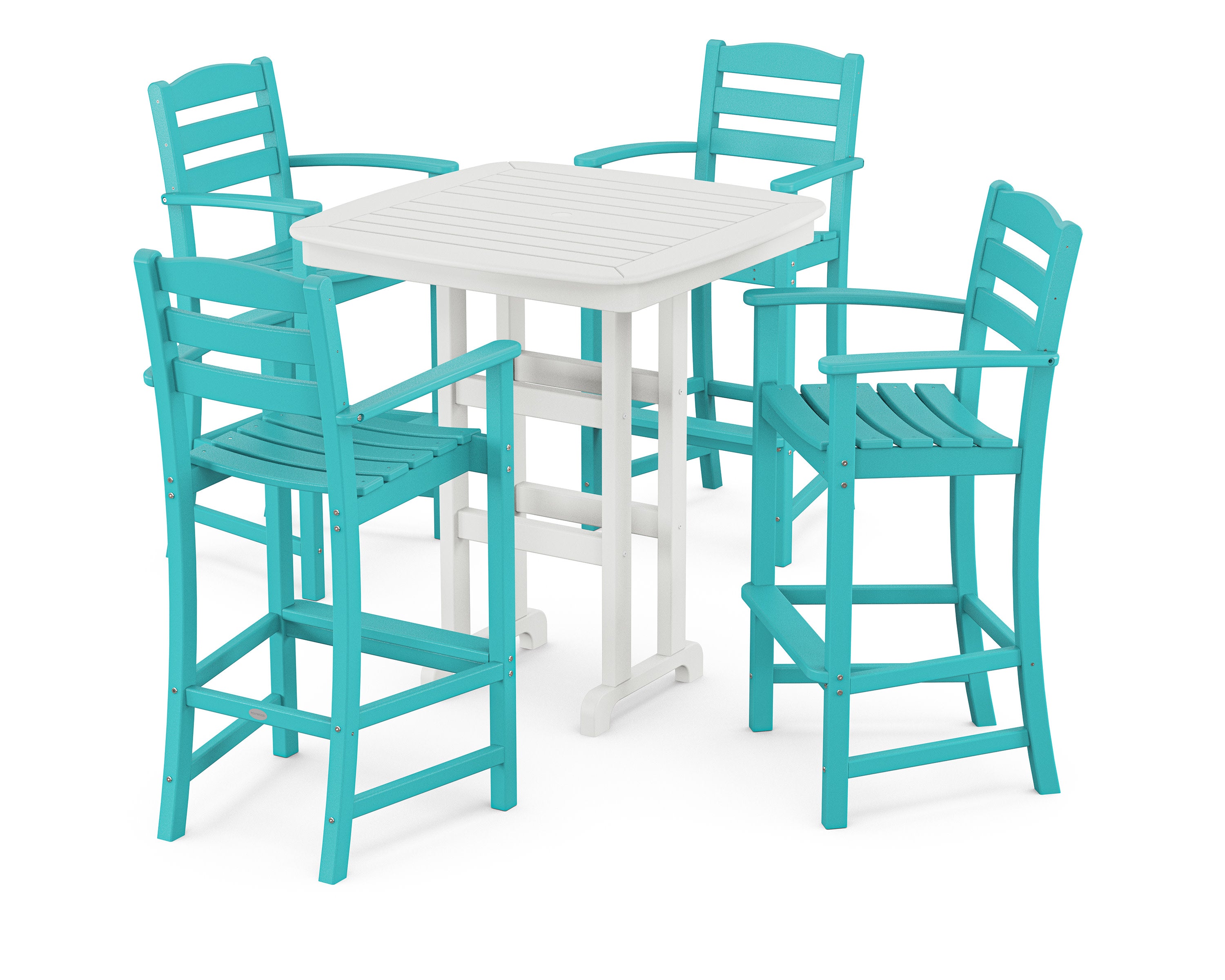La Casa Caf 5-Piece Bar Set in Aruba / White