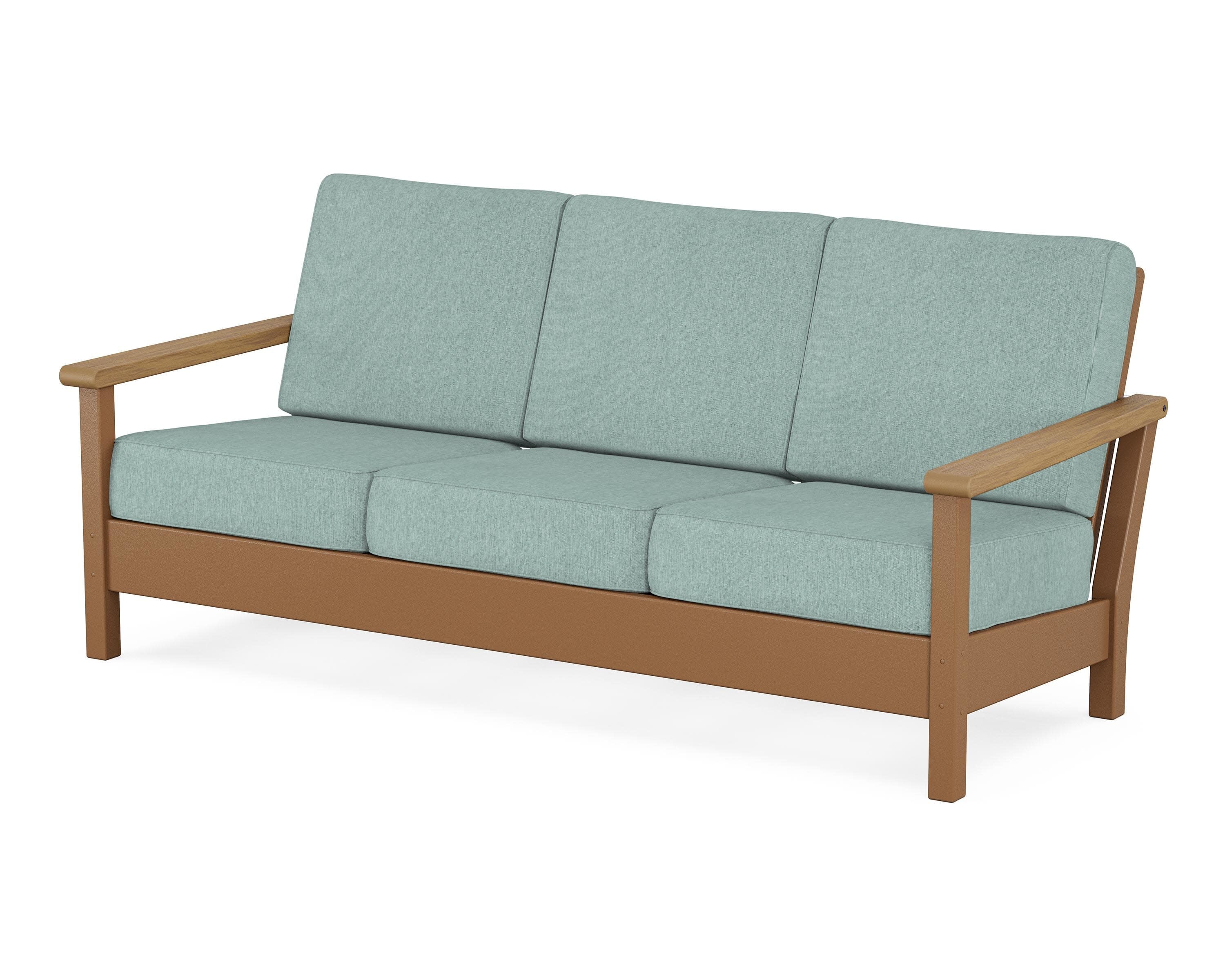 Harbour Deep Seating Sofa in Teak / Natural / Glacier Spa