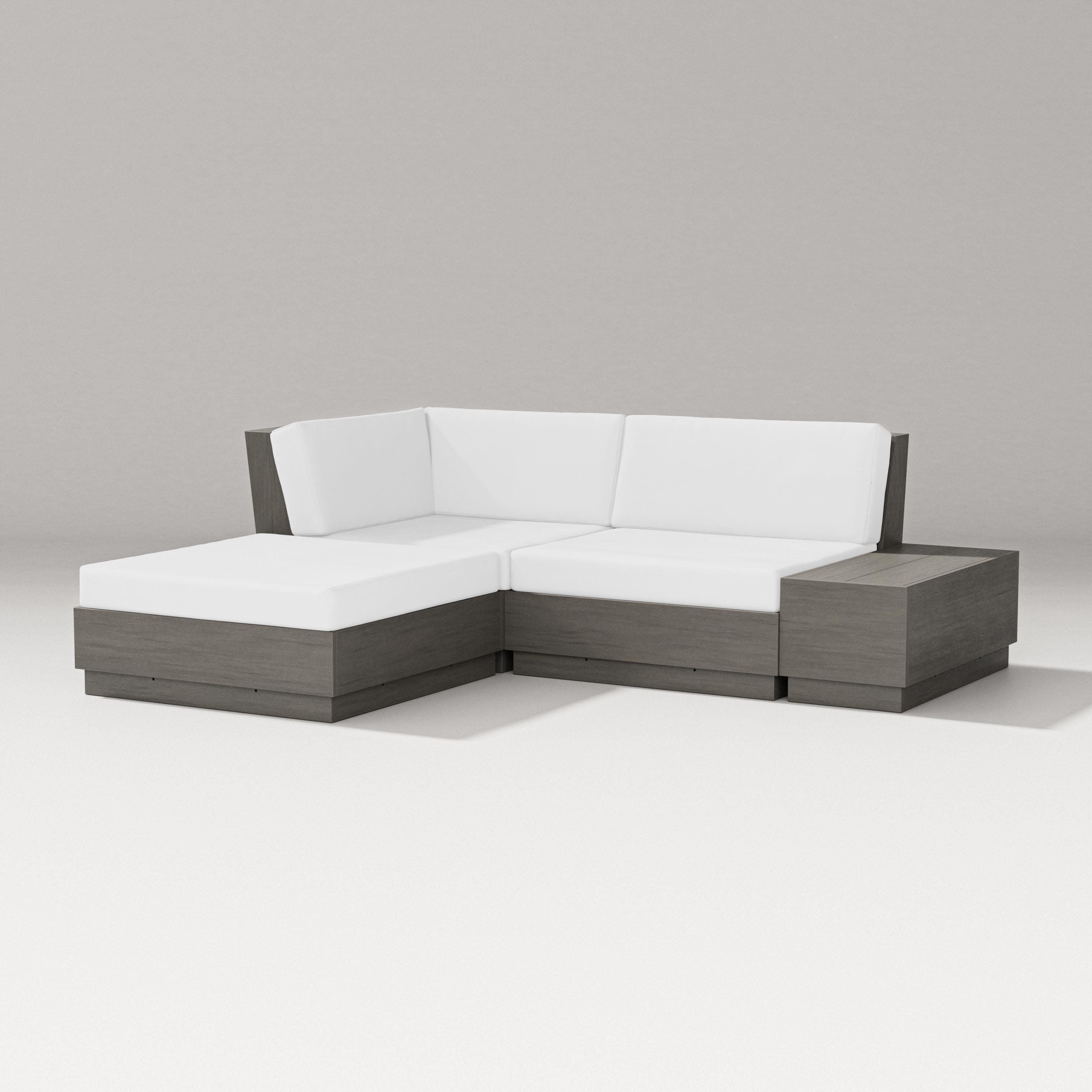 Elevate Loveseat Sectional with Chaise in Driftwood / Natural