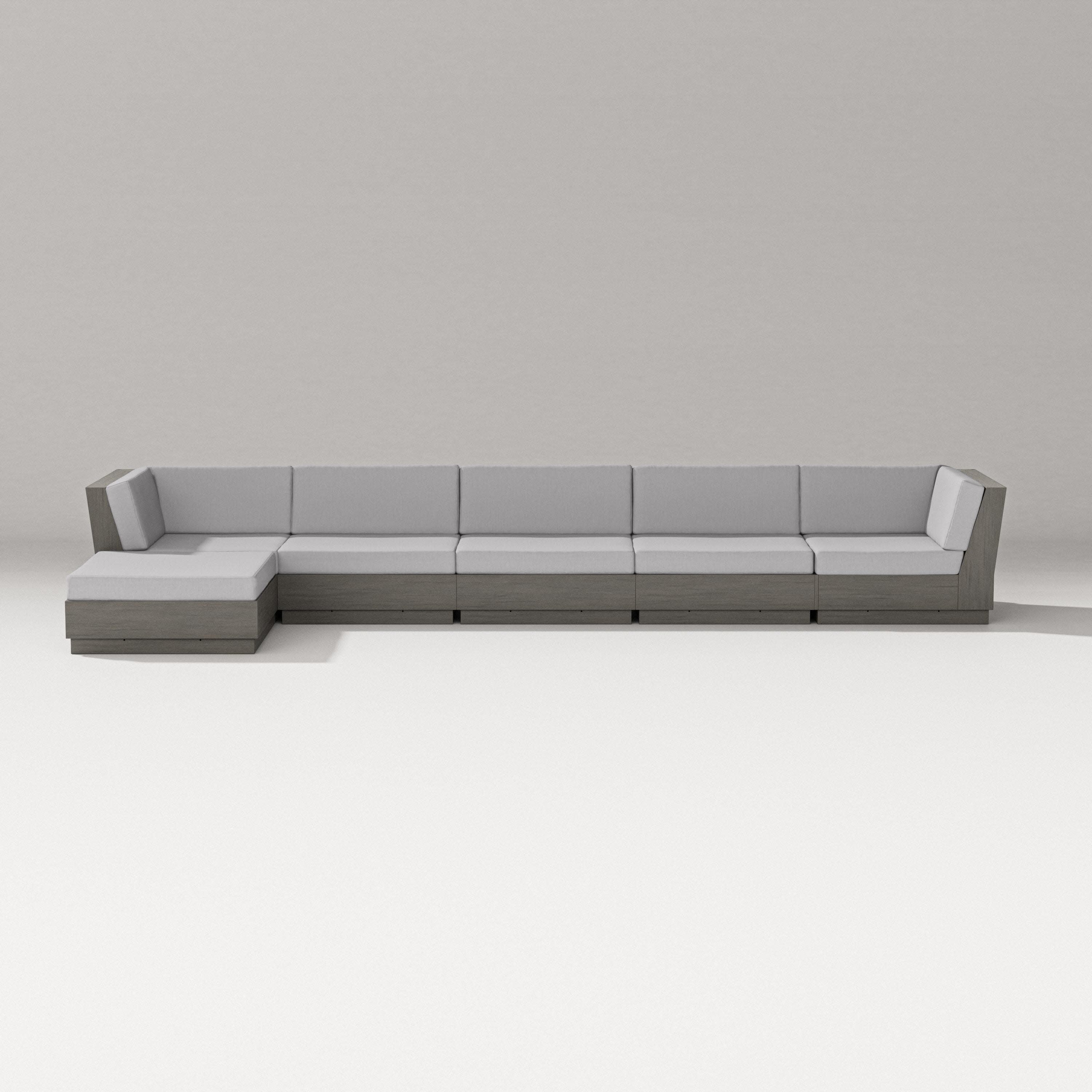 Elevate 6-Piece Chaise Sectional in Driftwood / Granite