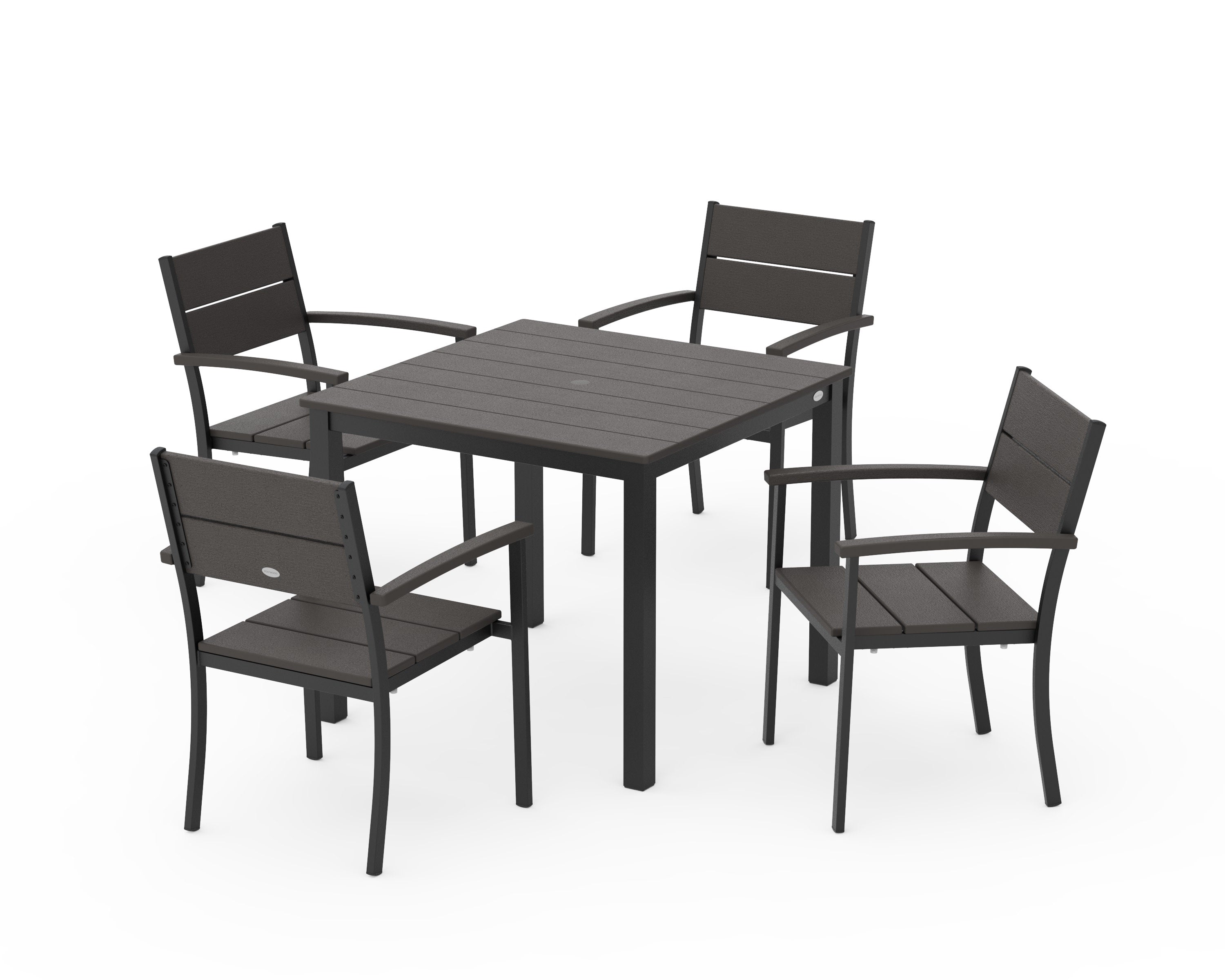 Main Street 5-Piece Dining Set in Black / Vintage Coffee