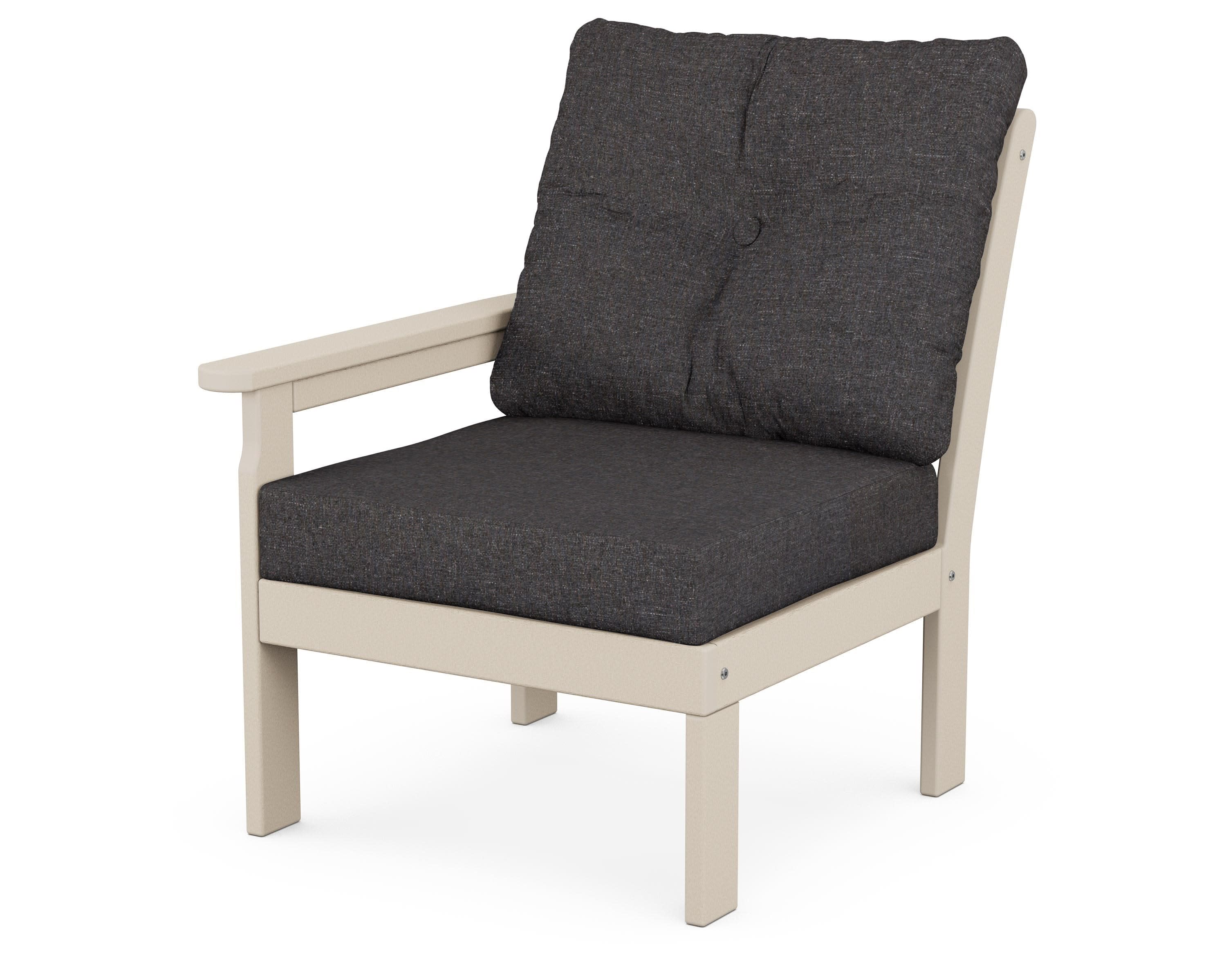 Vineyard Modular Left Arm Chair in Sand / Ash Charcoal