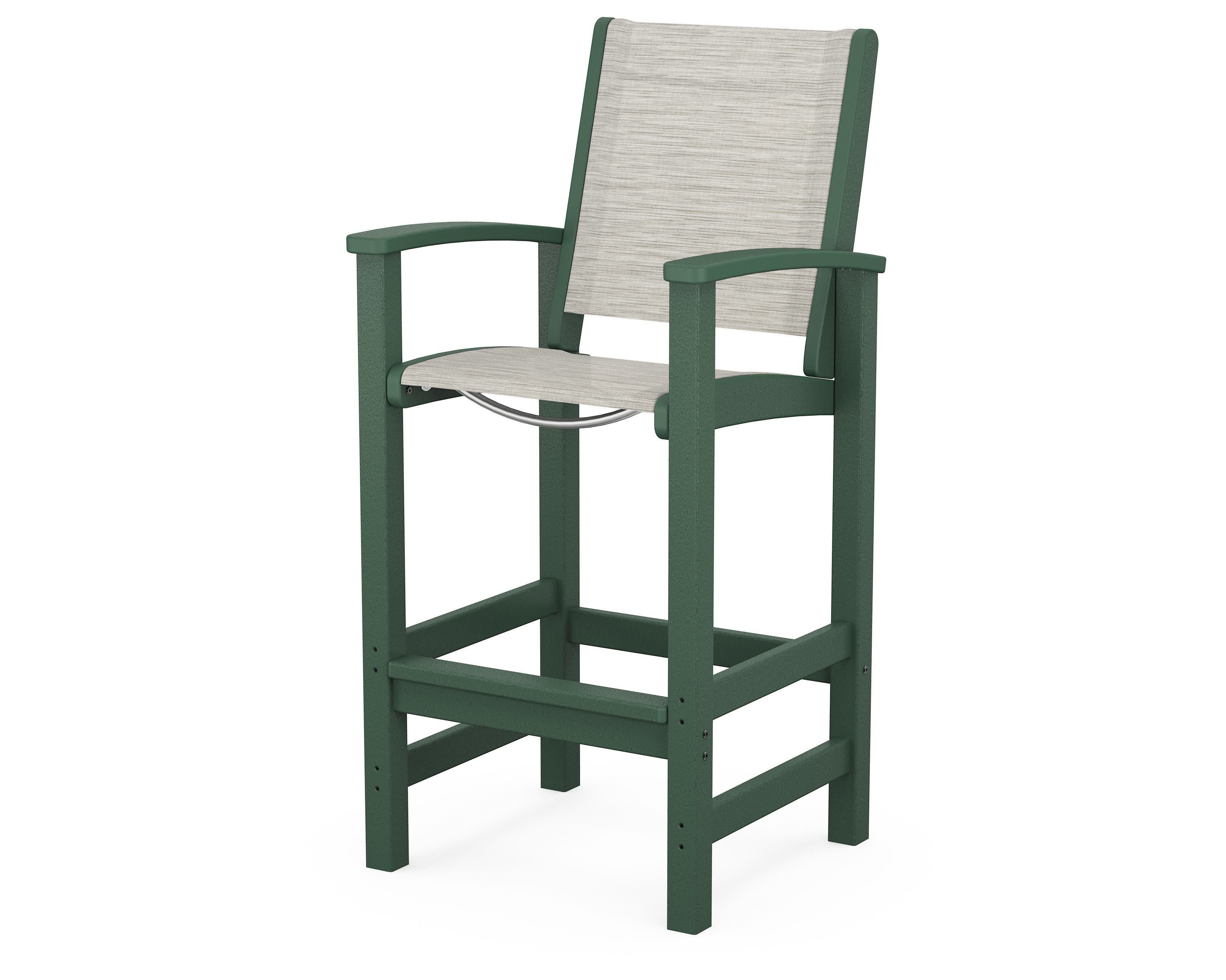 Coastal Bar Chair in Green / Birch Sling