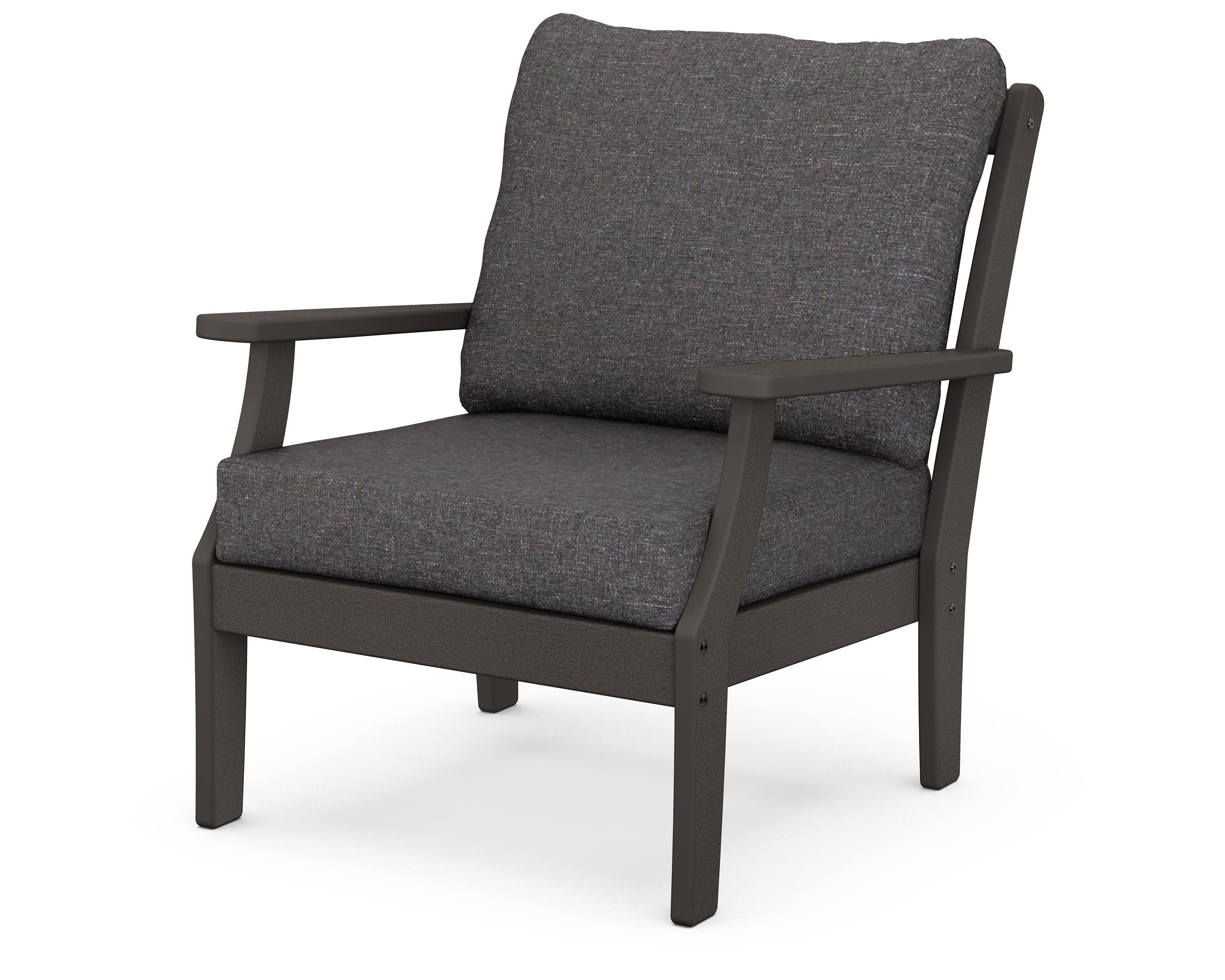 Braxton Deep Seating Chair in Vintage Coffee / Ash Charcoal
