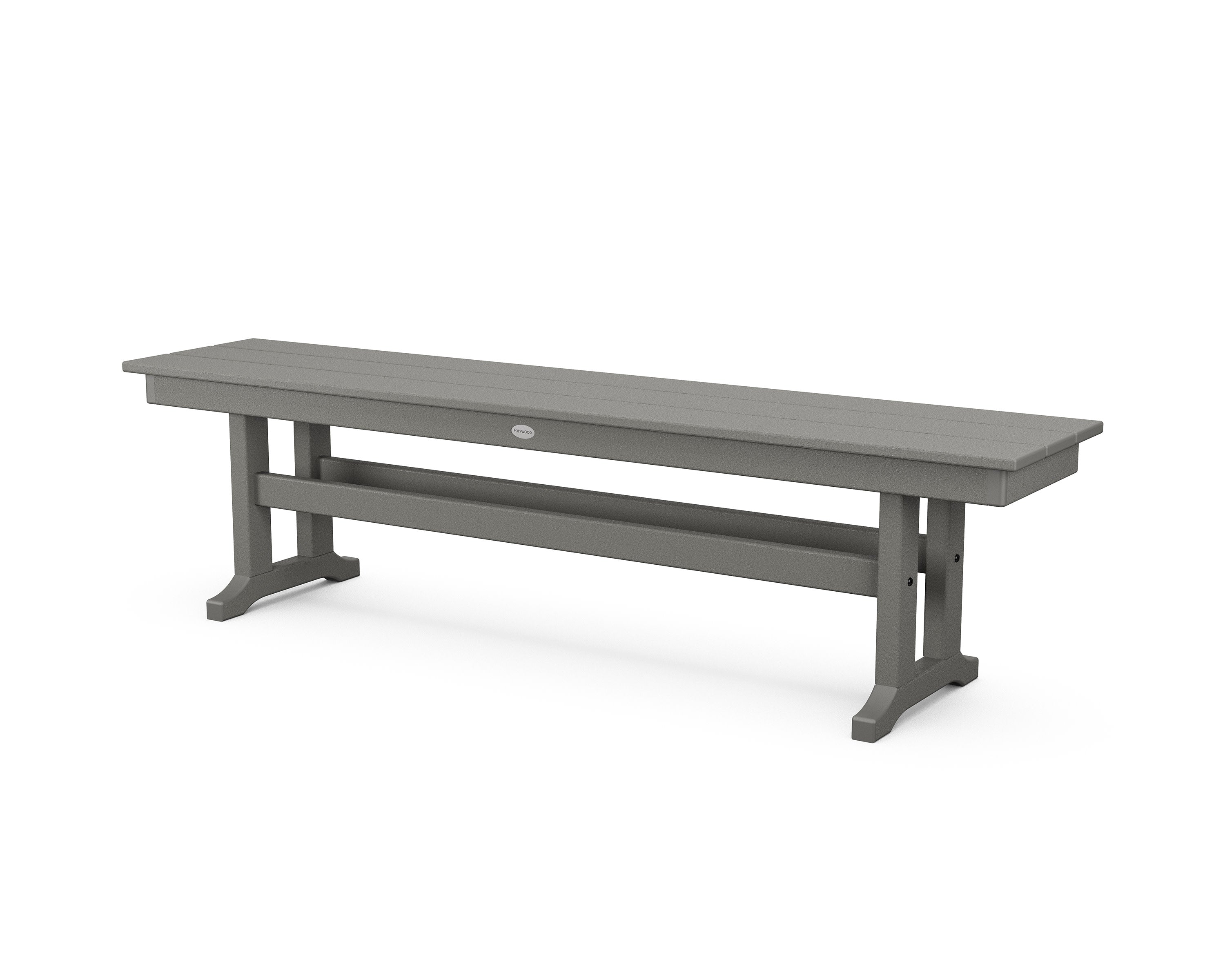 Farmhouse 65" Side Bench in Slate Grey