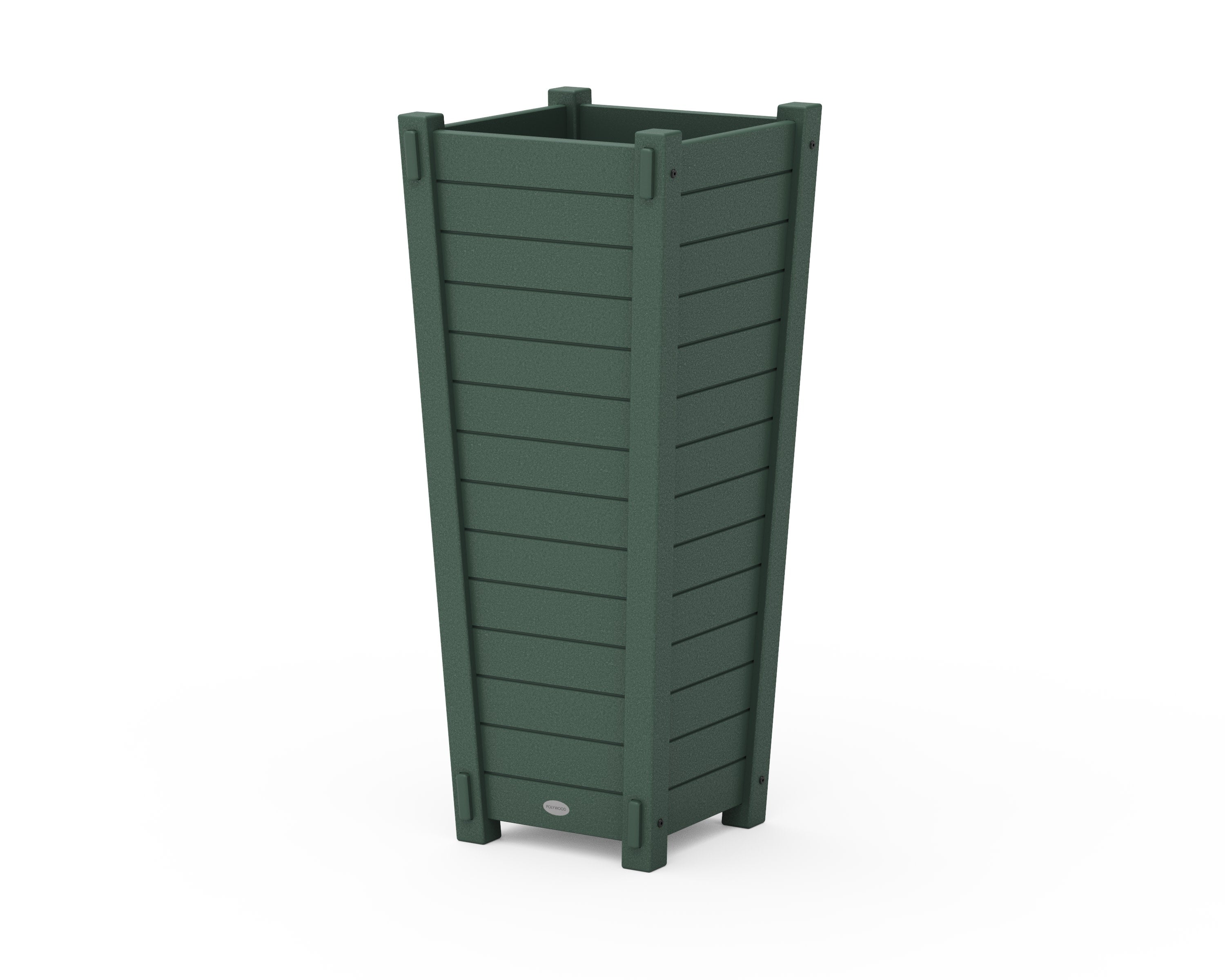 Nautical Tapered Square Tall Planter Box in Green