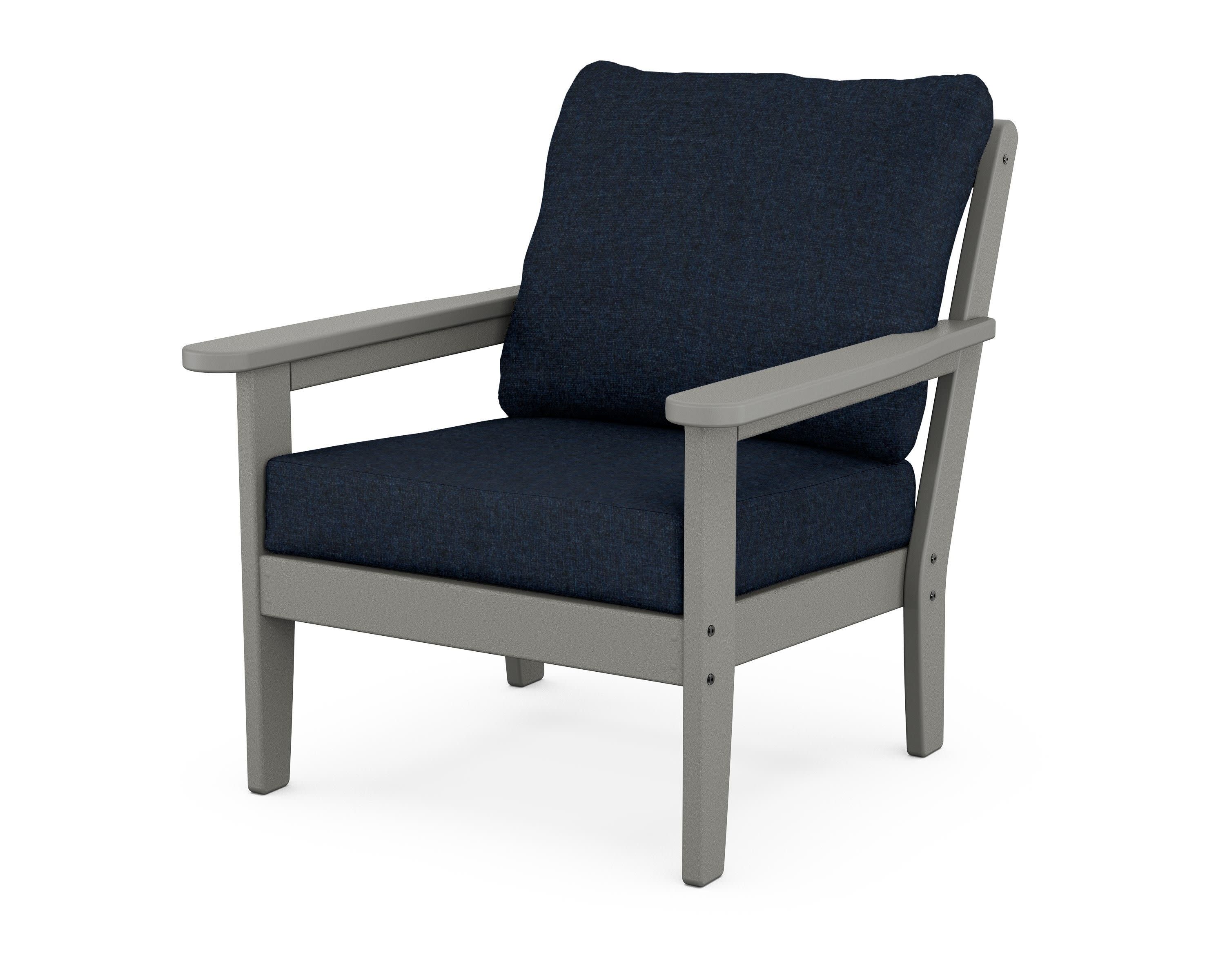 Cottage Deep Seating Chair in Slate Grey / Marine Indigo