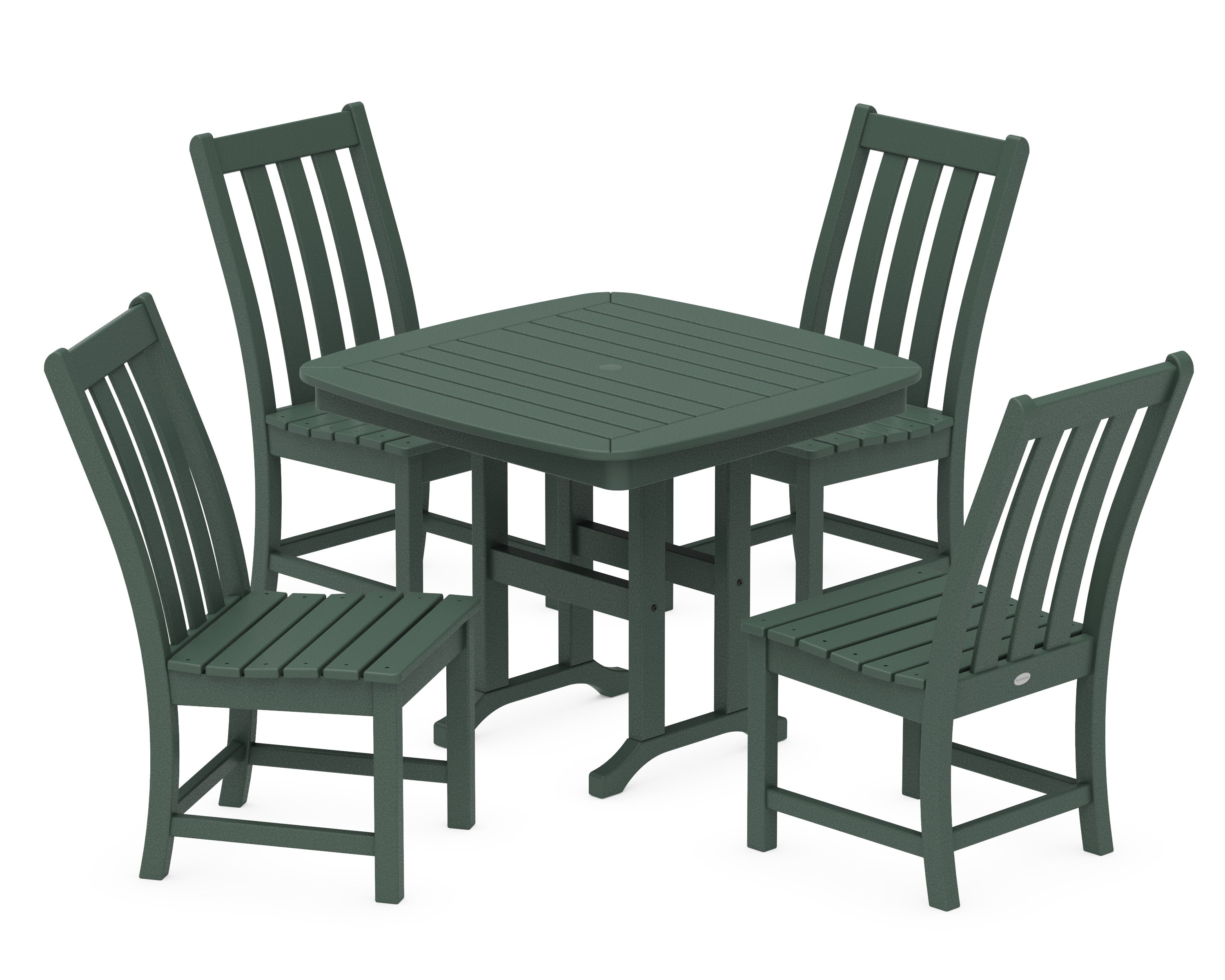 Vineyard 5-Piece Side Chair Dining Set in Green