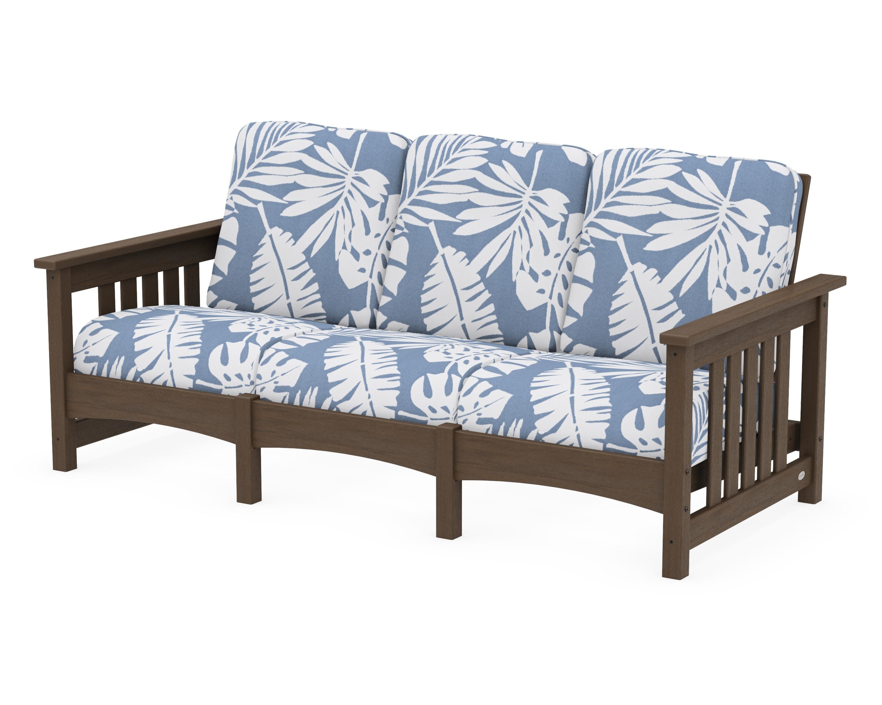 Club Mission Sofa in Kona / Leaf Sky Blue