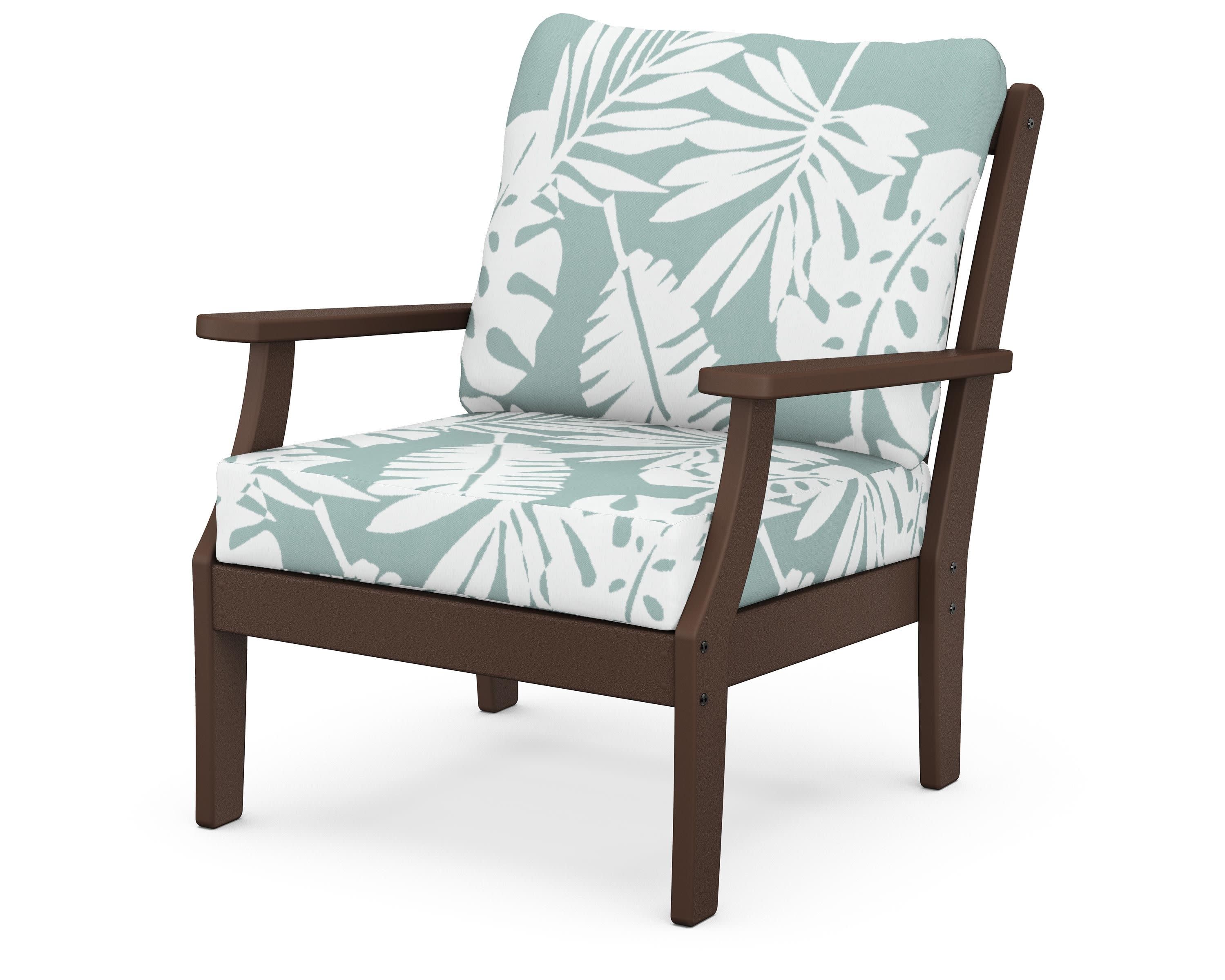 Braxton Deep Seating Chair in Mahogany / Leaf Glacier Spa