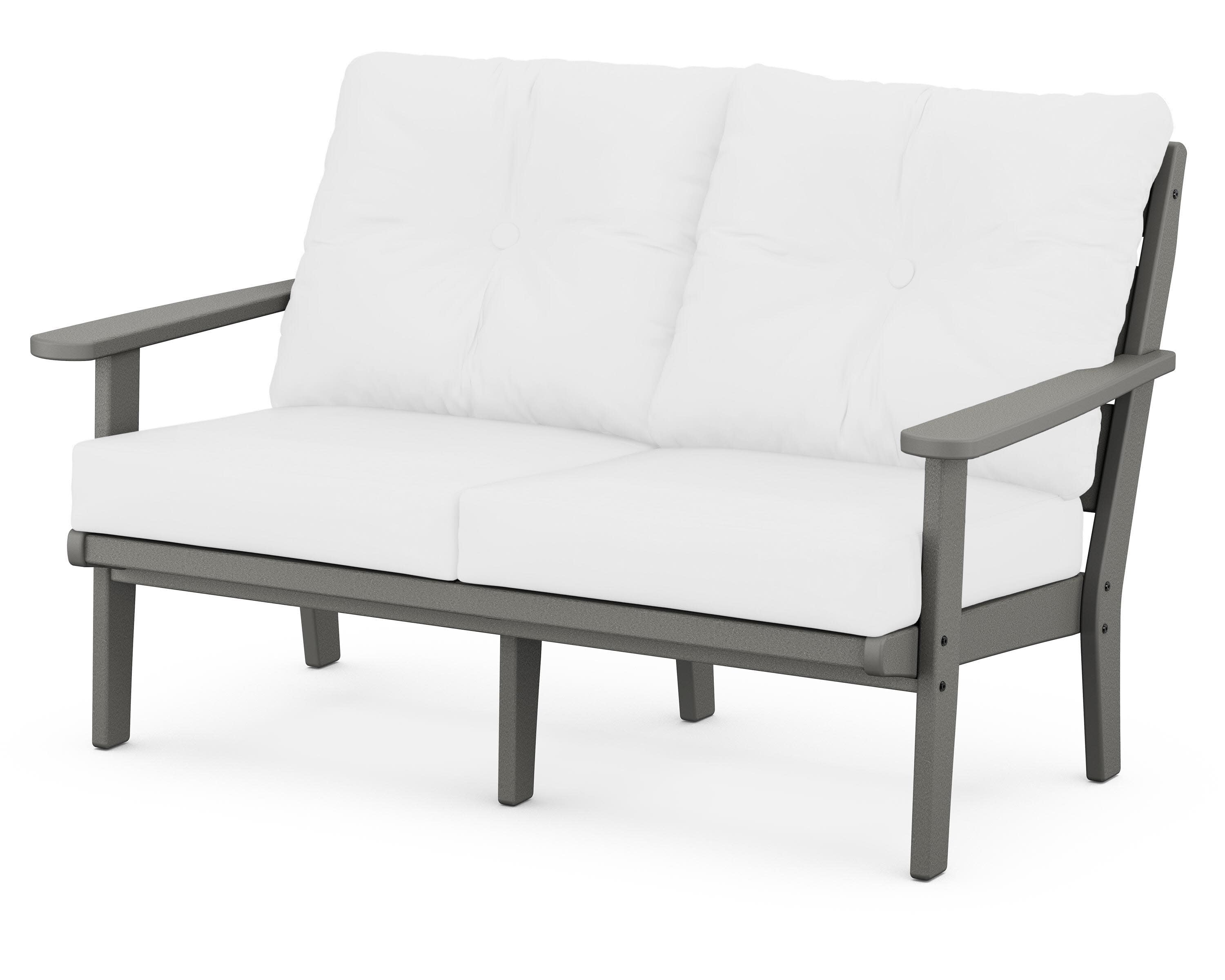 Lakeside Deep Seating Loveseat in Slate Grey / Natural