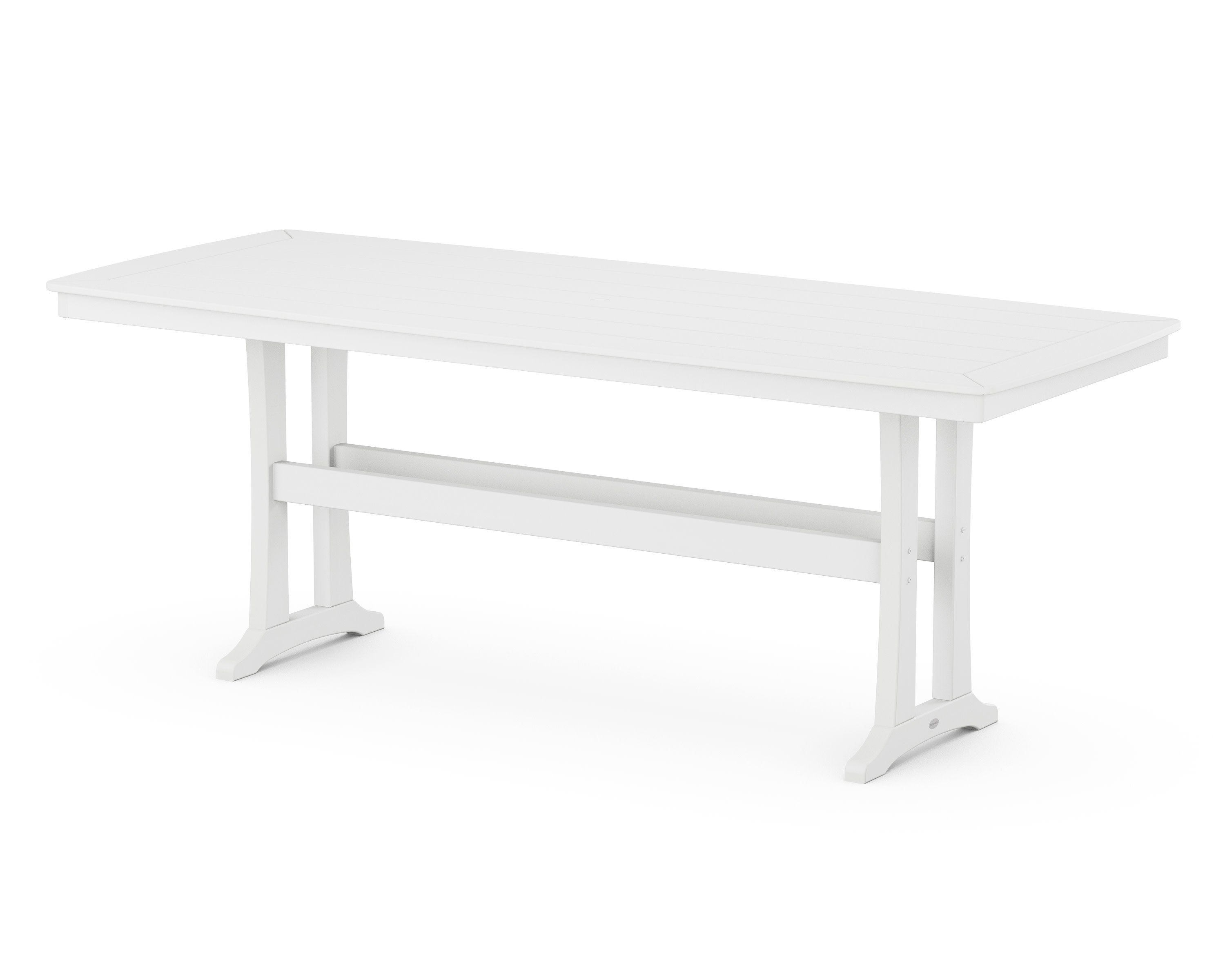 Nautical Trestle 39" x 97" Counter Table in White