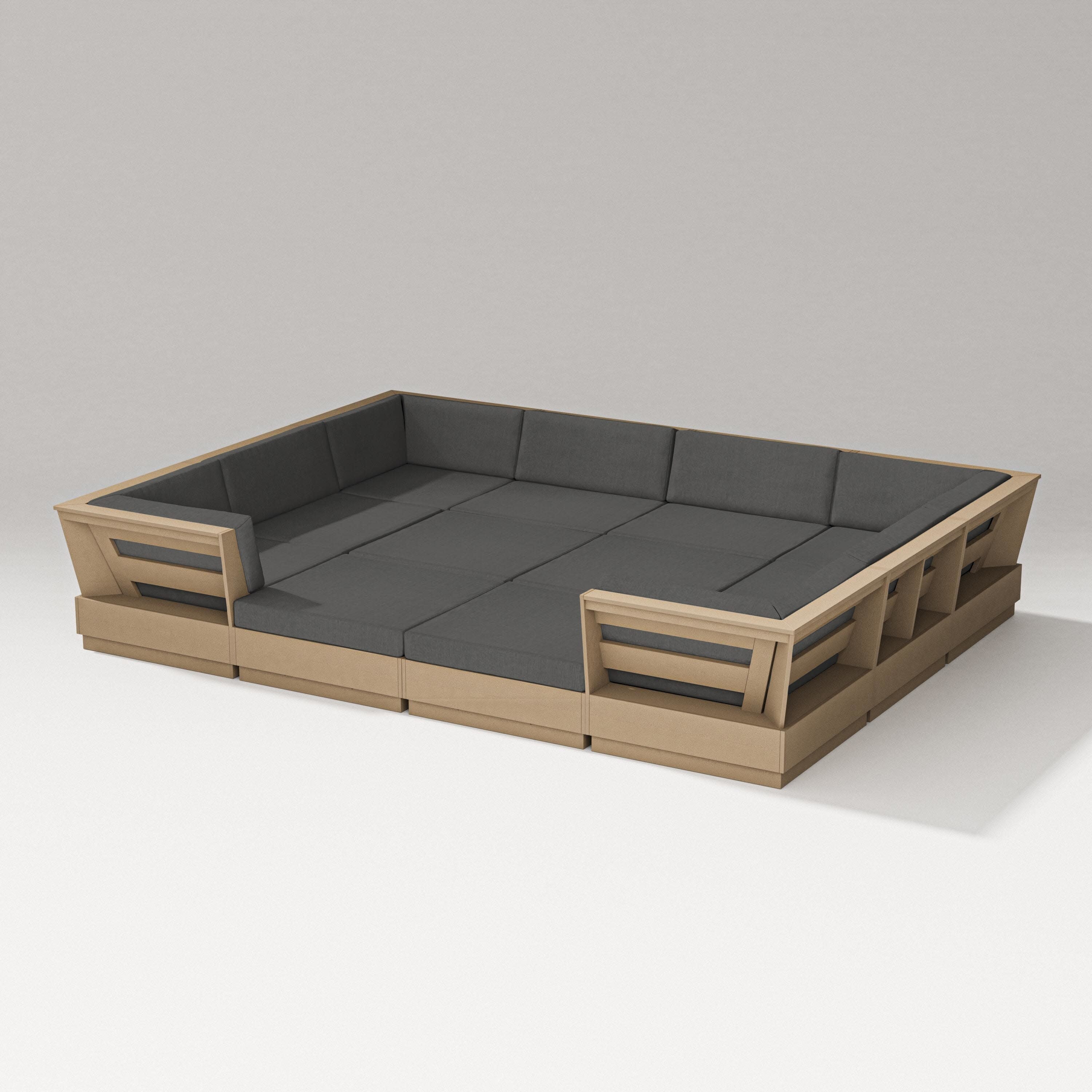 Elevate 12-Piece Pit Sectional in Vintage Sahara / Spectrum Carbon