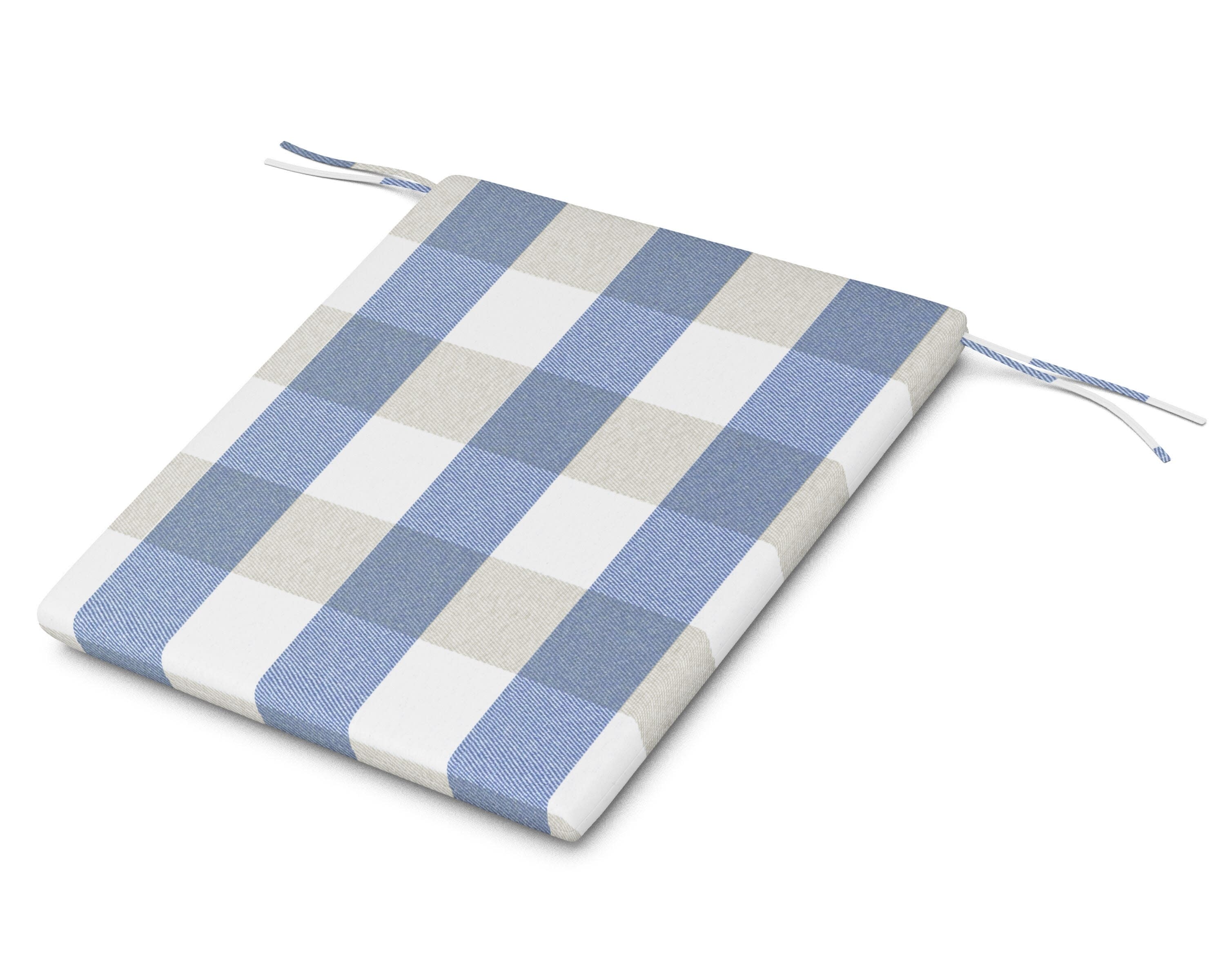 AL100 Seat Pad in Buffalo Plaid Sky Blue