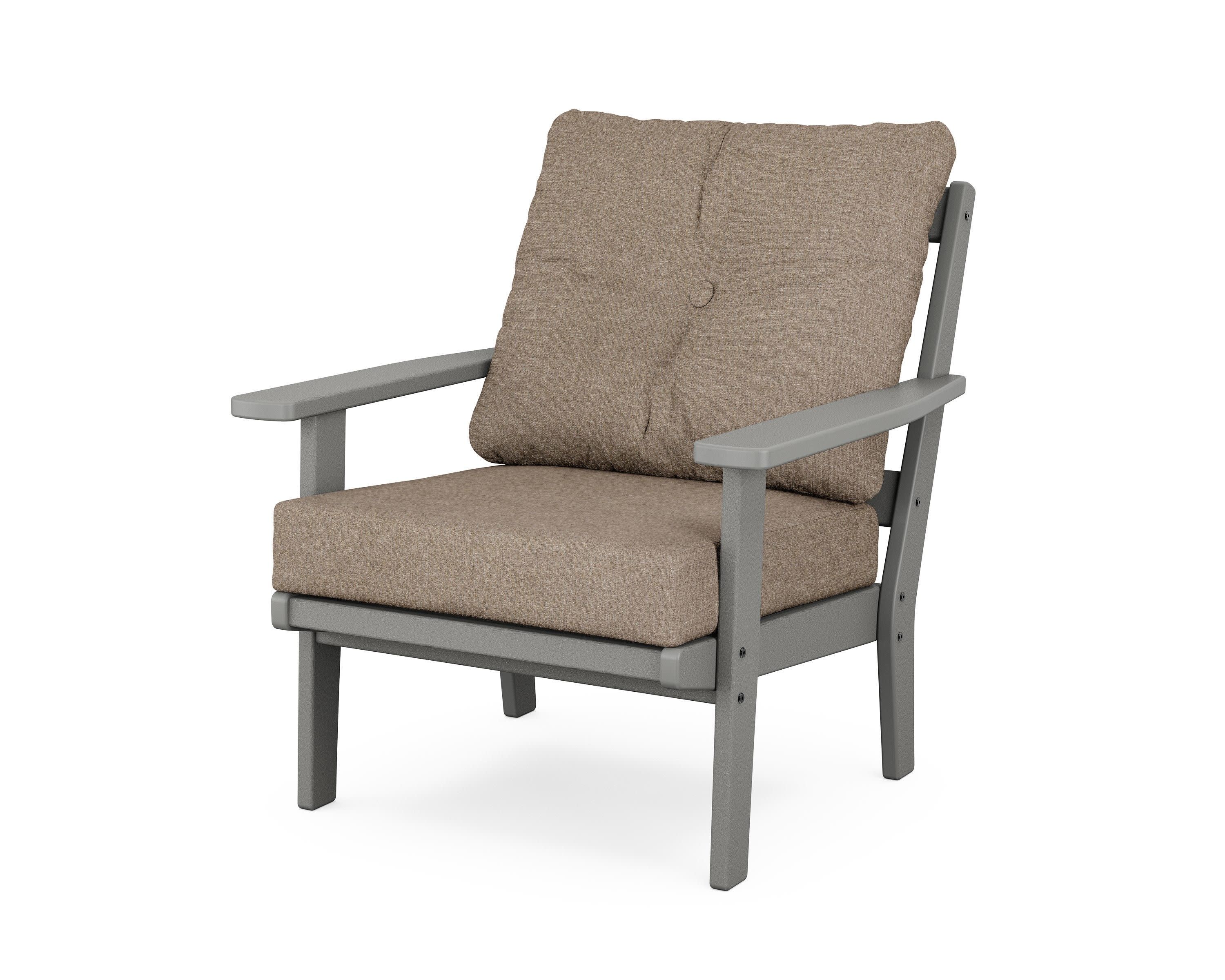 Oxford Deep Seating Chair in Slate Grey / Spiced Burlap