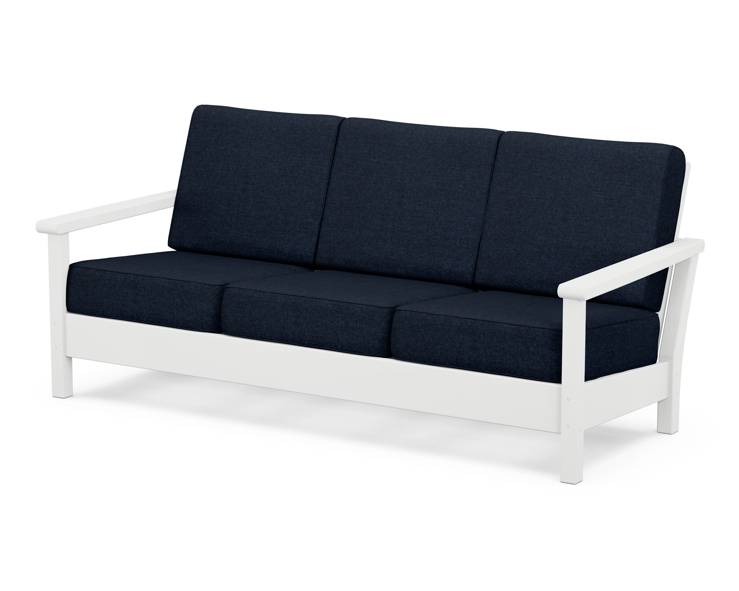 Harbour Deep Seating Sofa in White / Marine Indigo