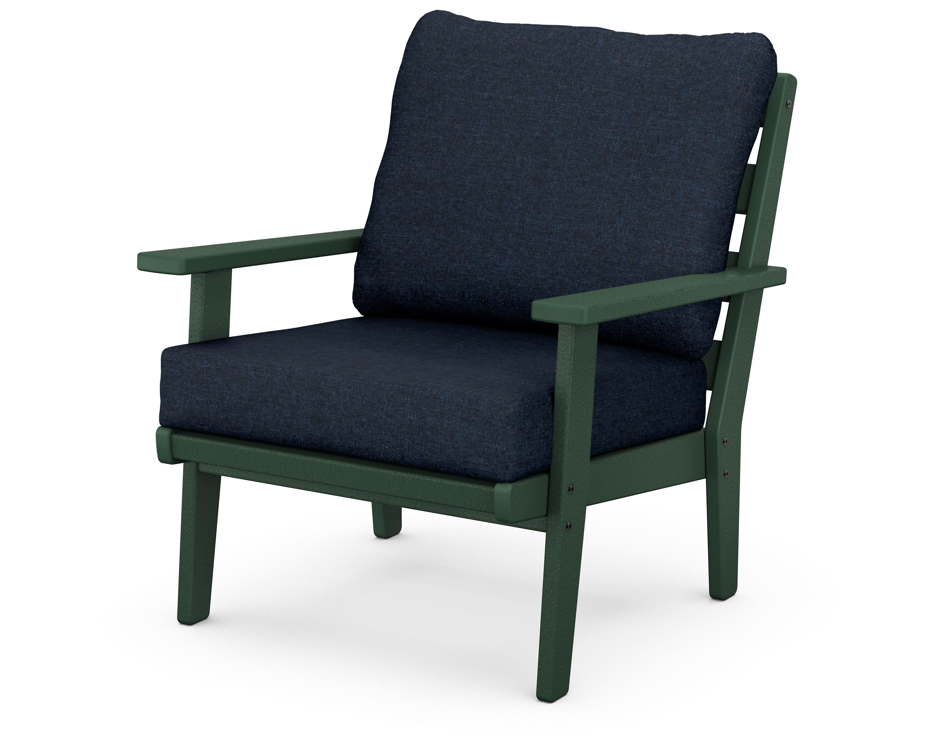 Grant Park Deep Seating Chair in Green / Marine Indigo