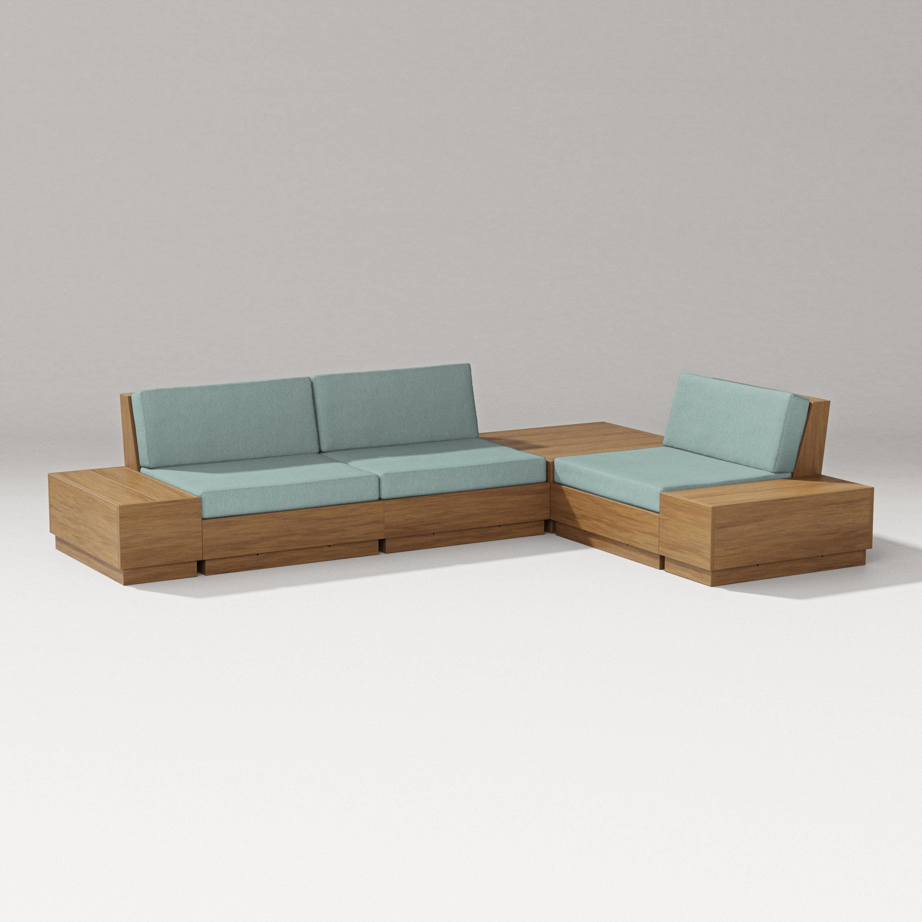 Elevate 6-Piece Corner Sectional in Natural / Glacier Spa