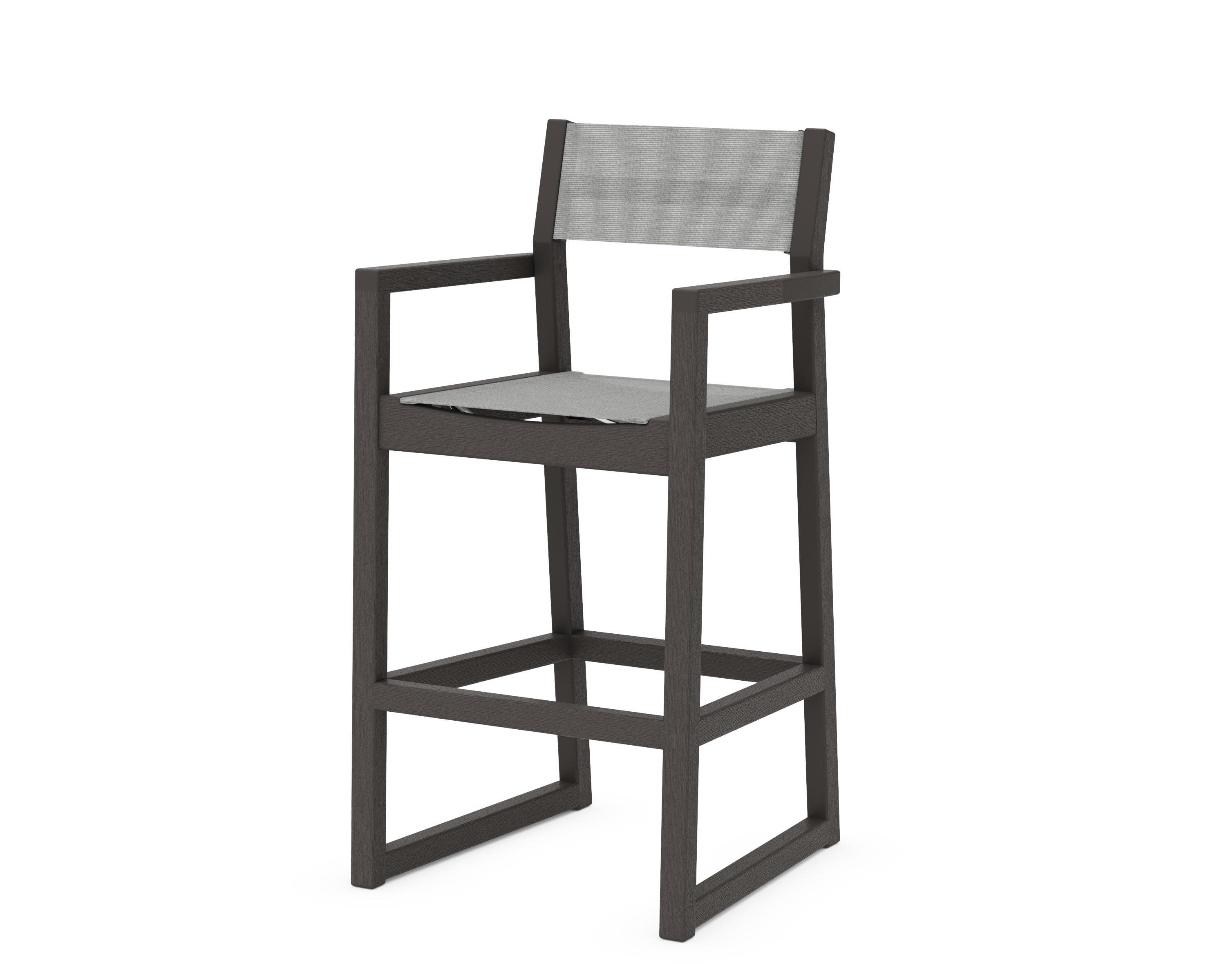 EDGE Sling Bar Arm Chair in Vintage Coffee / Metallic Sling