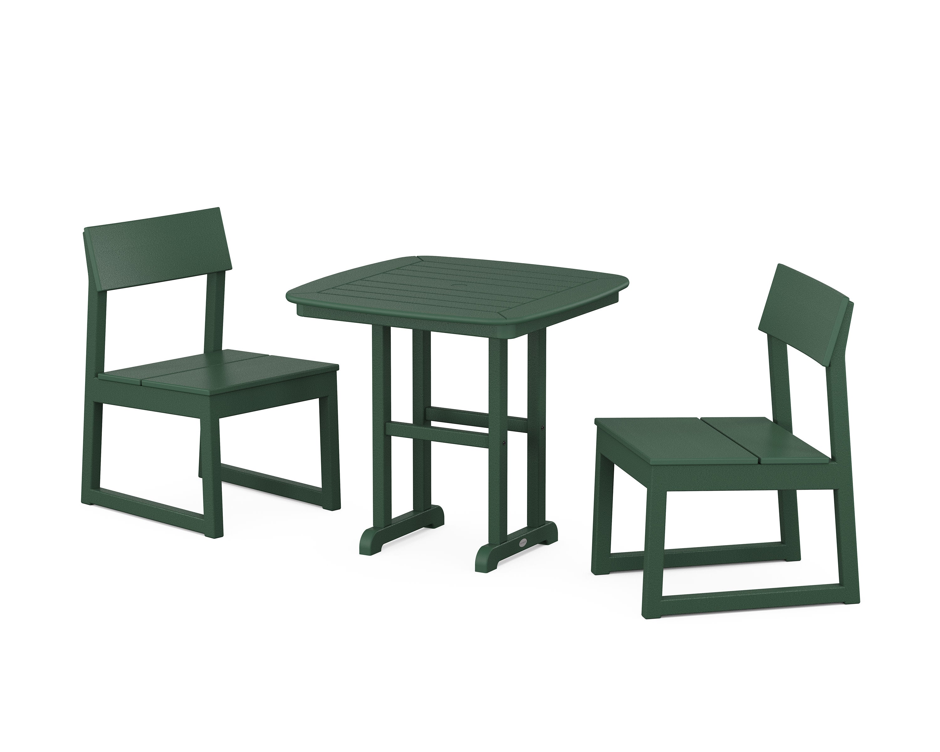 EDGE Side Chair 3-Piece Dining Set in Green