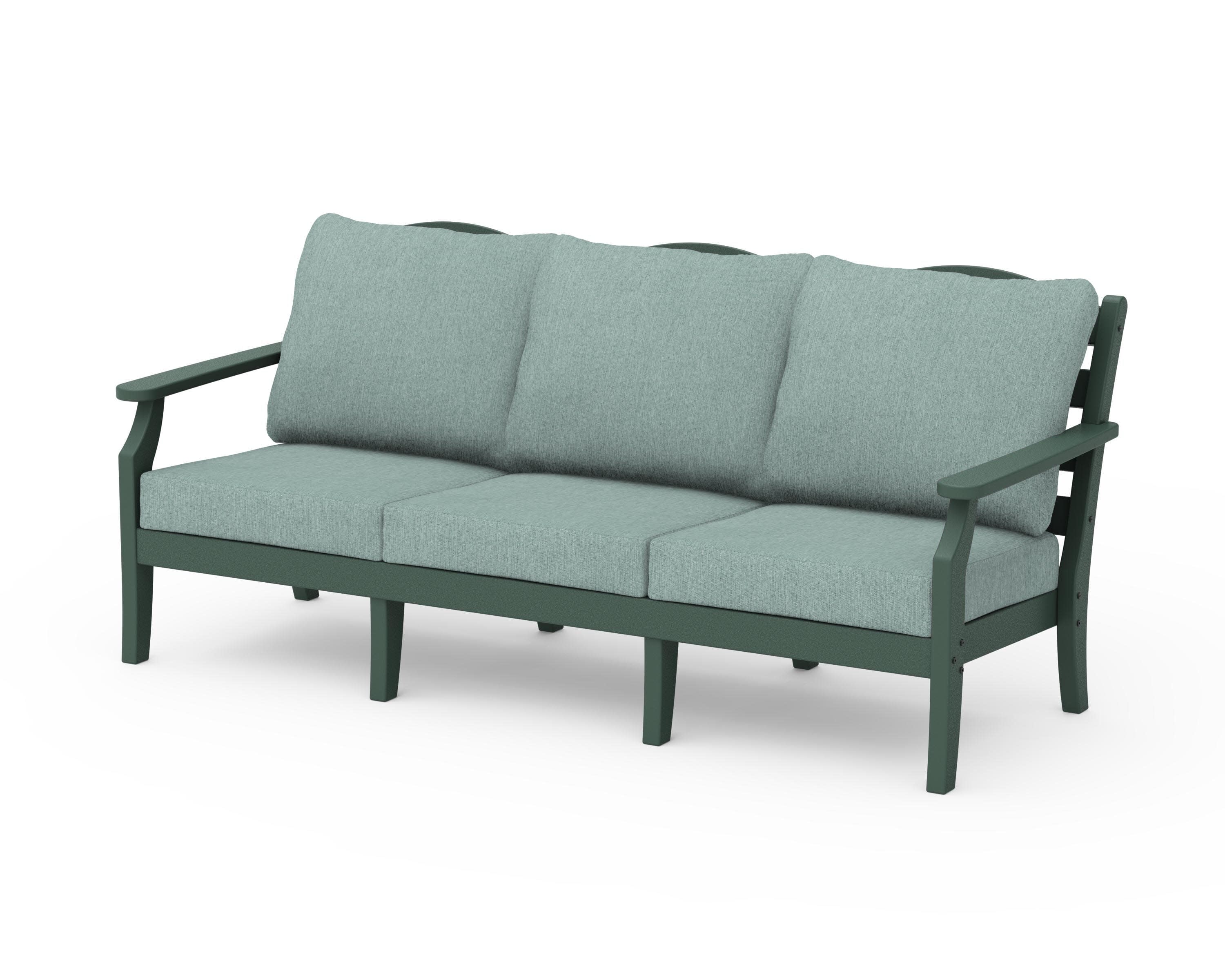 Savannah Deep Seating Sofa in Green / Glacier Spa