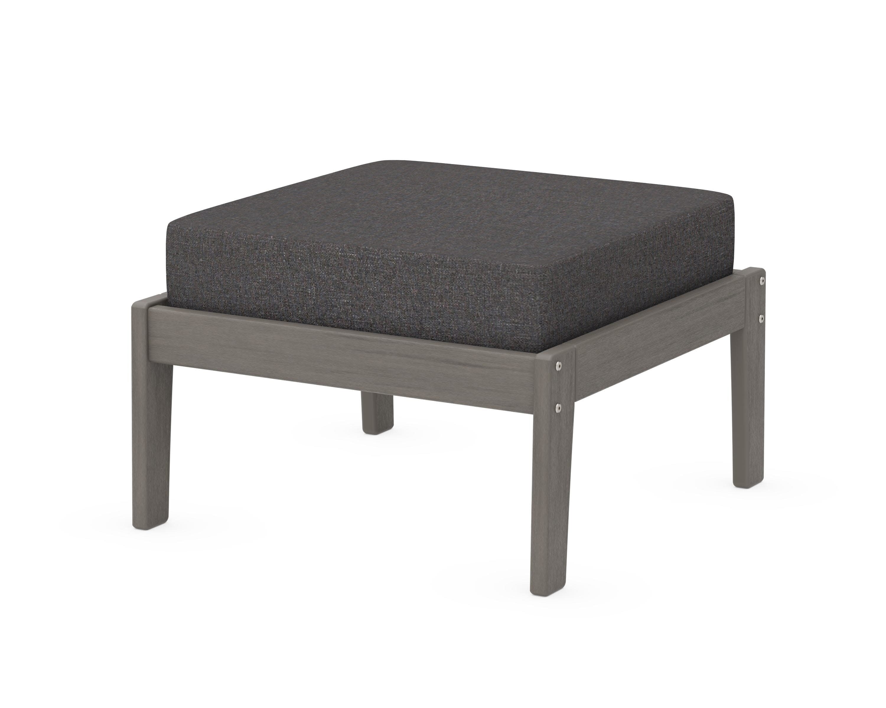 Deep Seating Ottoman in Driftwood / Ash Charcoal