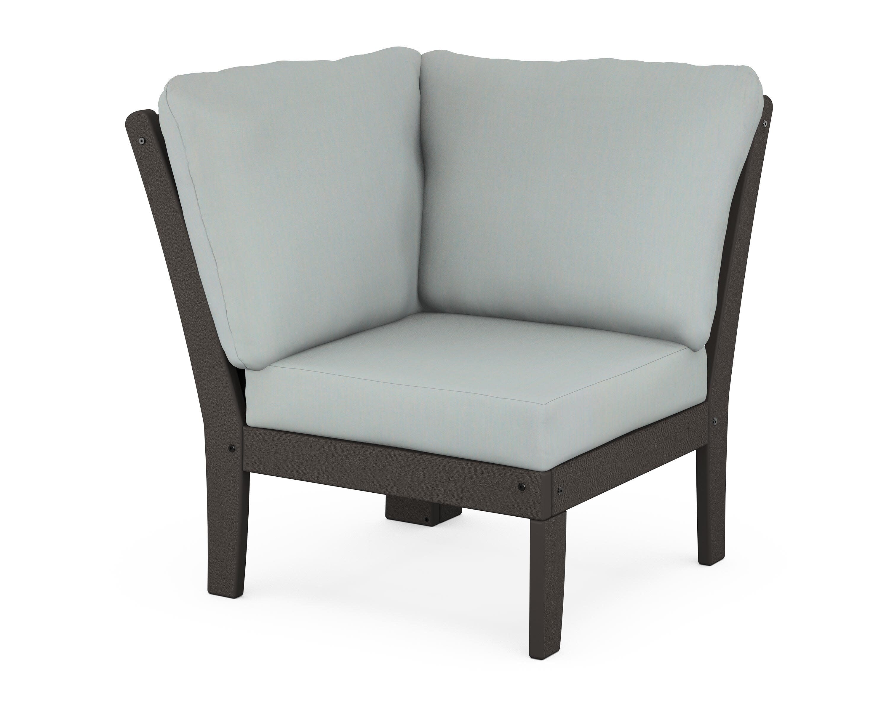 Braxton Modular Corner Chair in Vintage Coffee / Spa