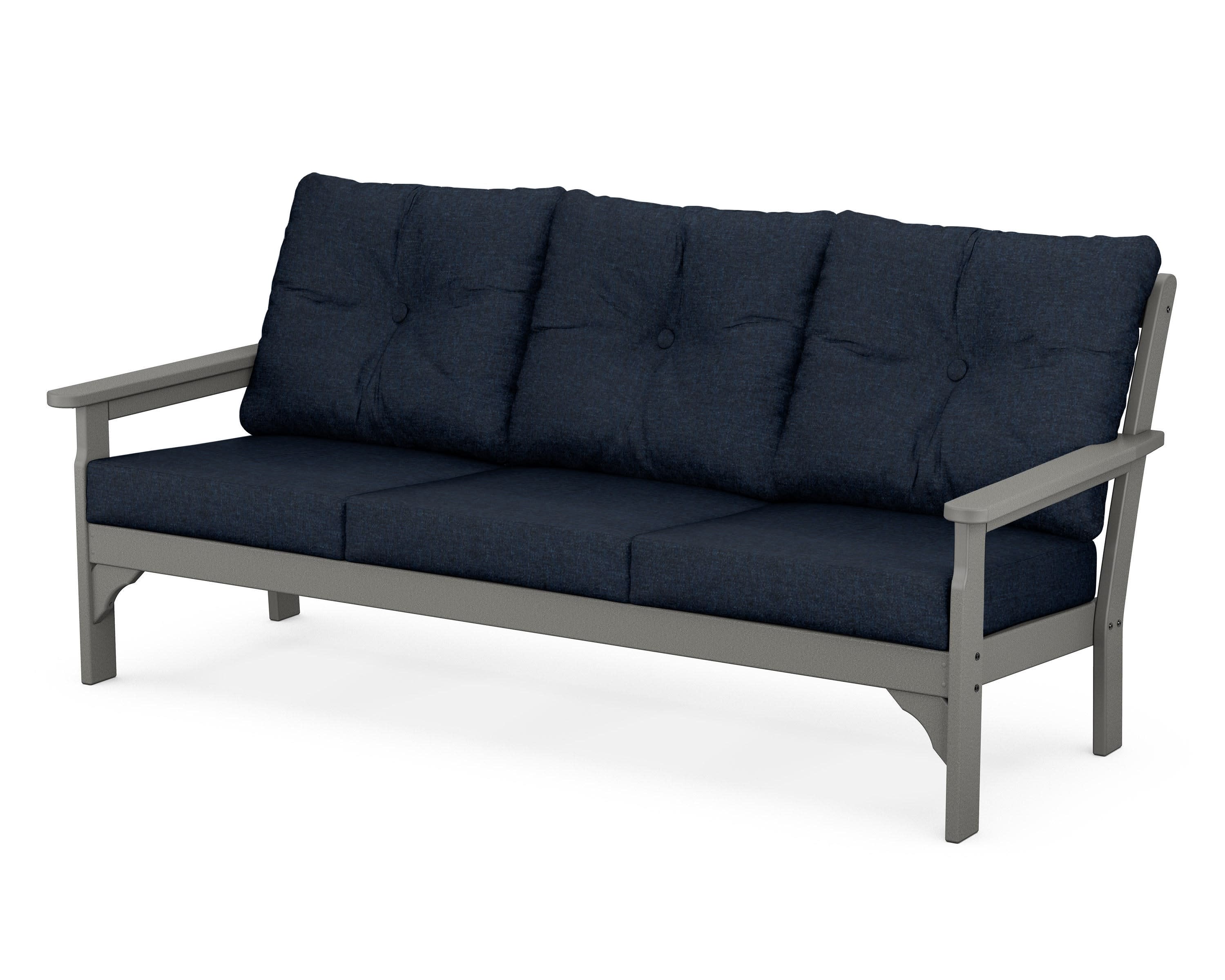 Vineyard Deep Seating Sofa in Slate Grey / Marine Indigo