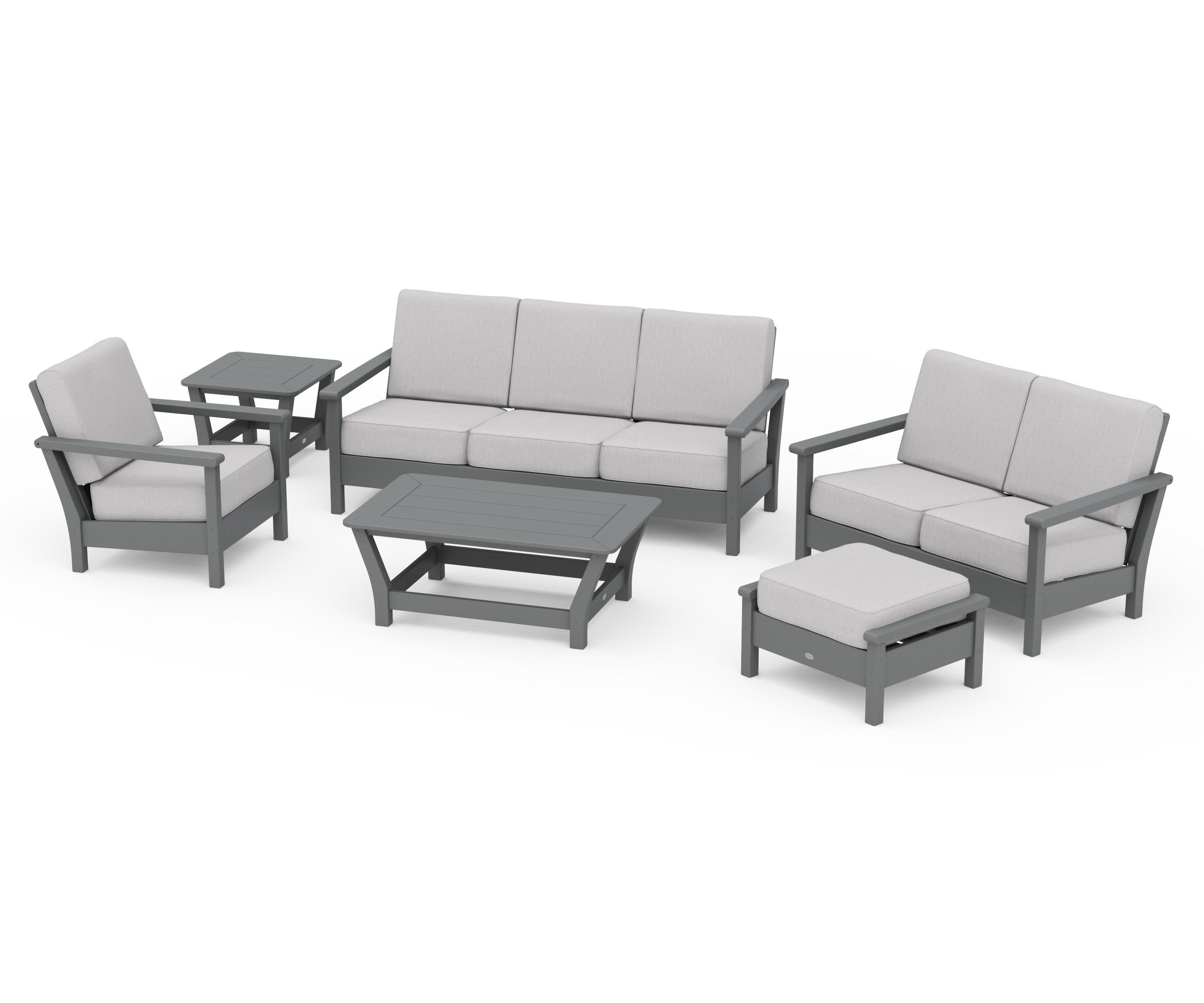 Harbour 6-Piece Outdoor Living Set in Slate Grey / Granite
