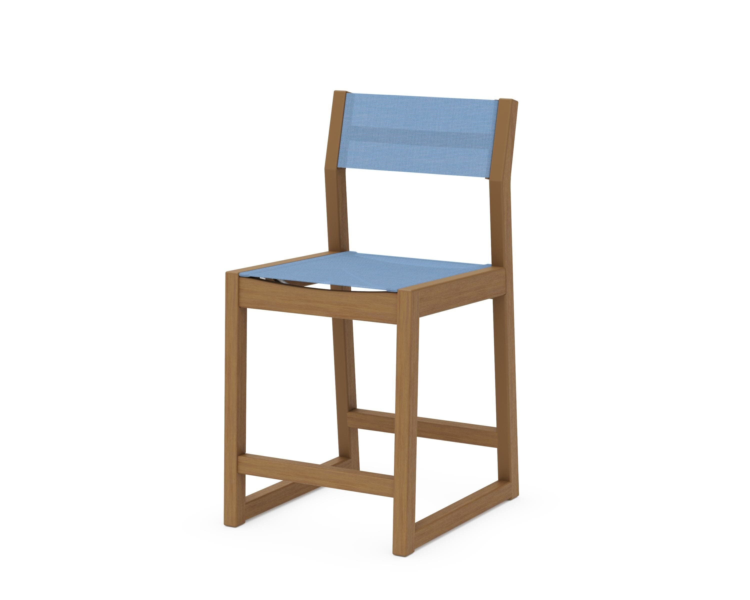 EDGE Sling Counter Side Chair in Natural / Poolside Sling