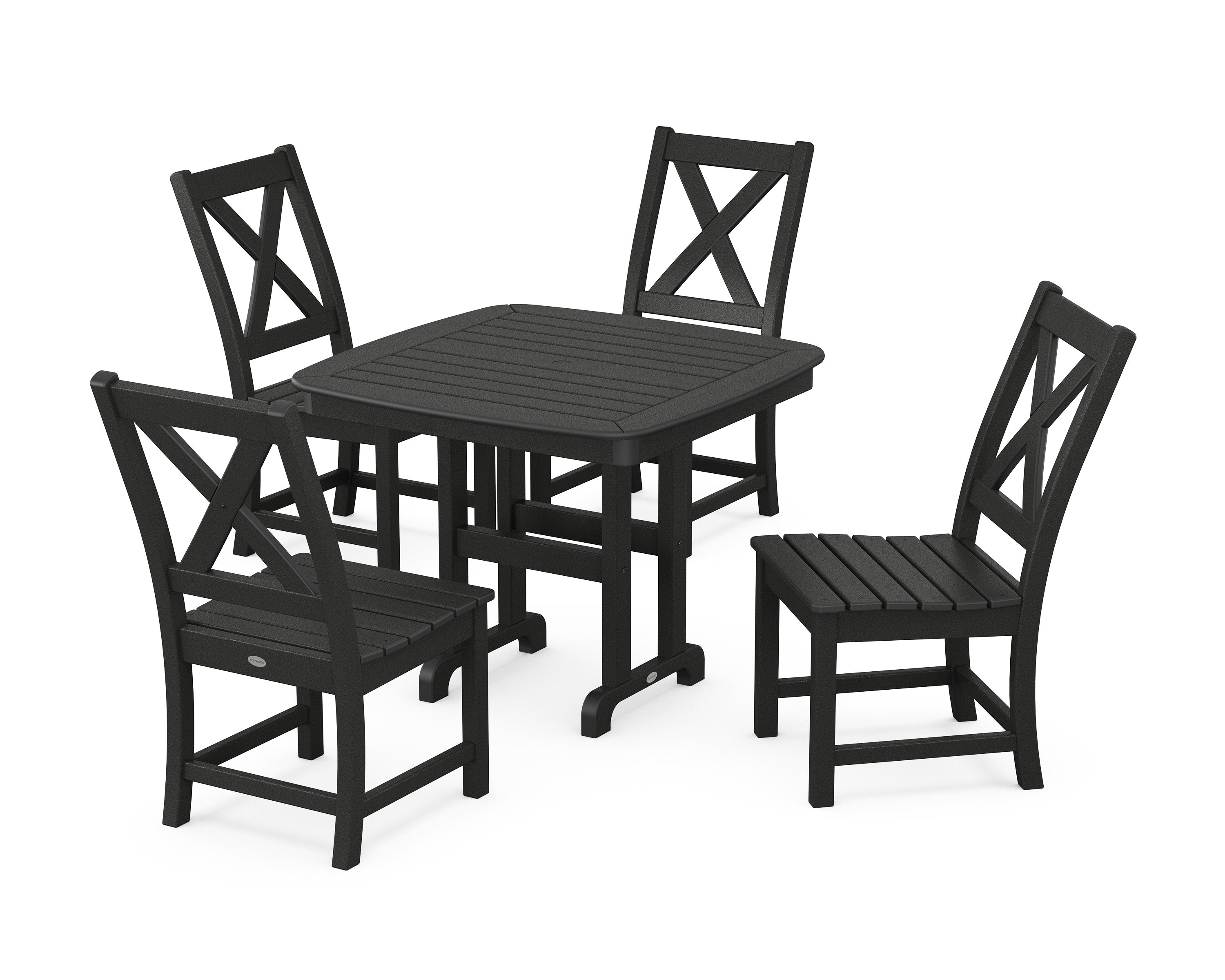 Braxton Side Chair 5-Piece Dining Set in Black