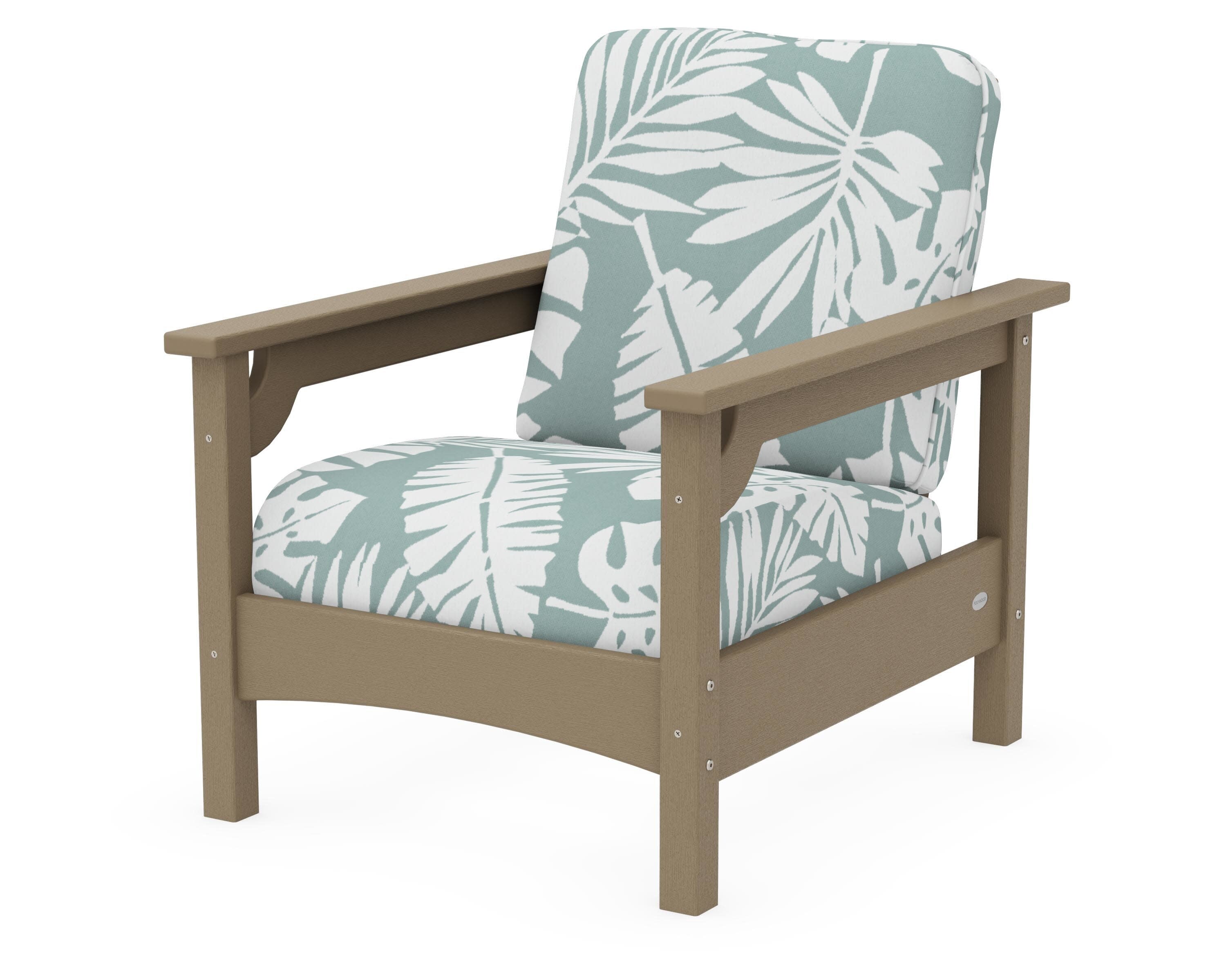 Club Chair in Vintage Sahara / Leaf Glacier Spa