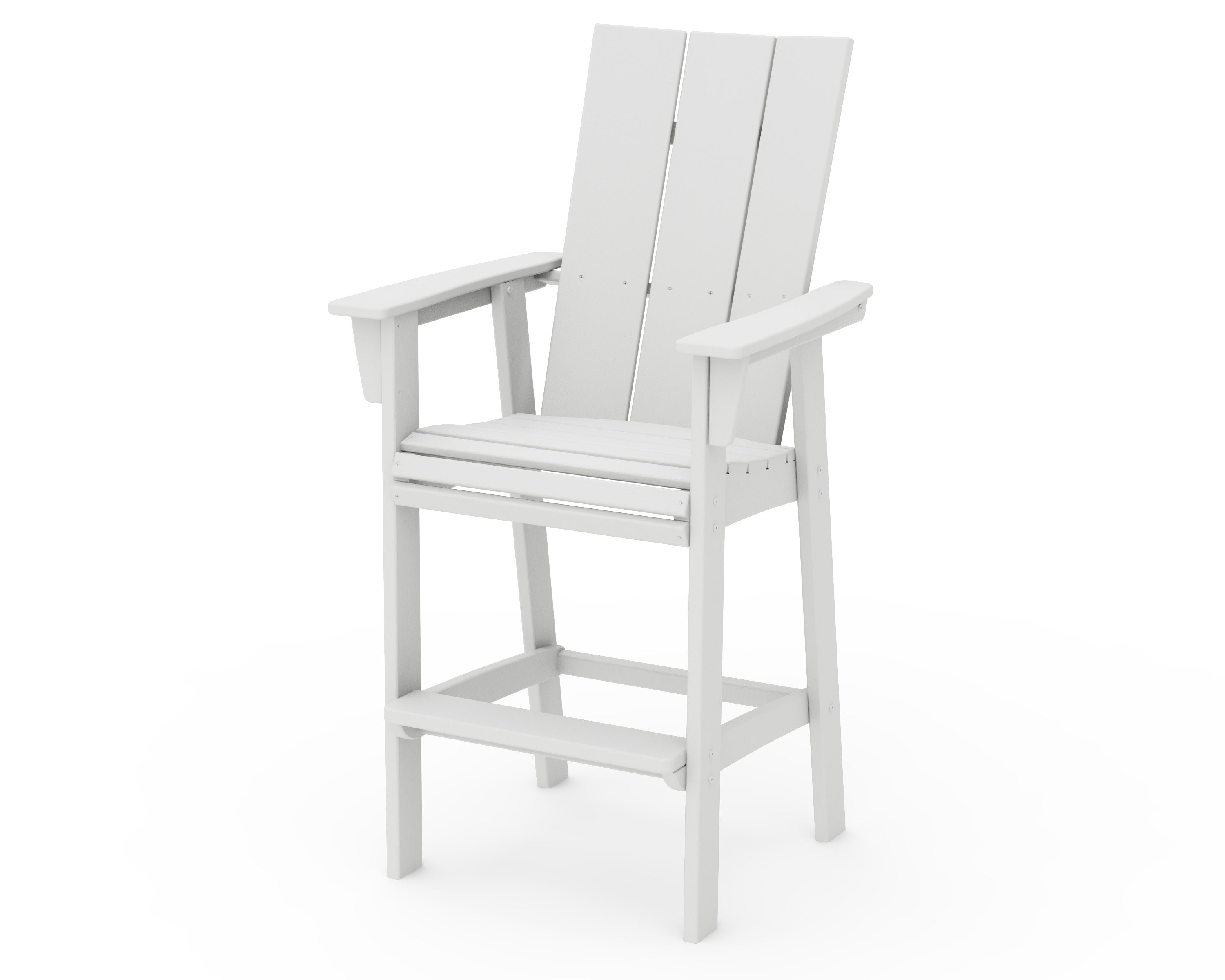 Modern Curveback Adirondack Bar Chair in Vintage White