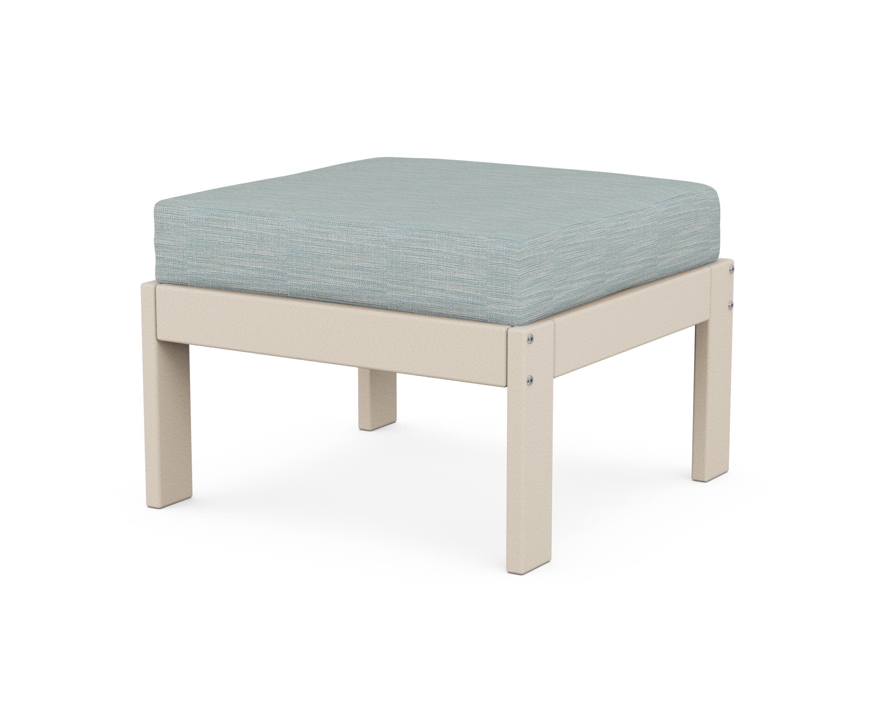 Vineyard Modular Ottoman in Sand / Soothe Mist