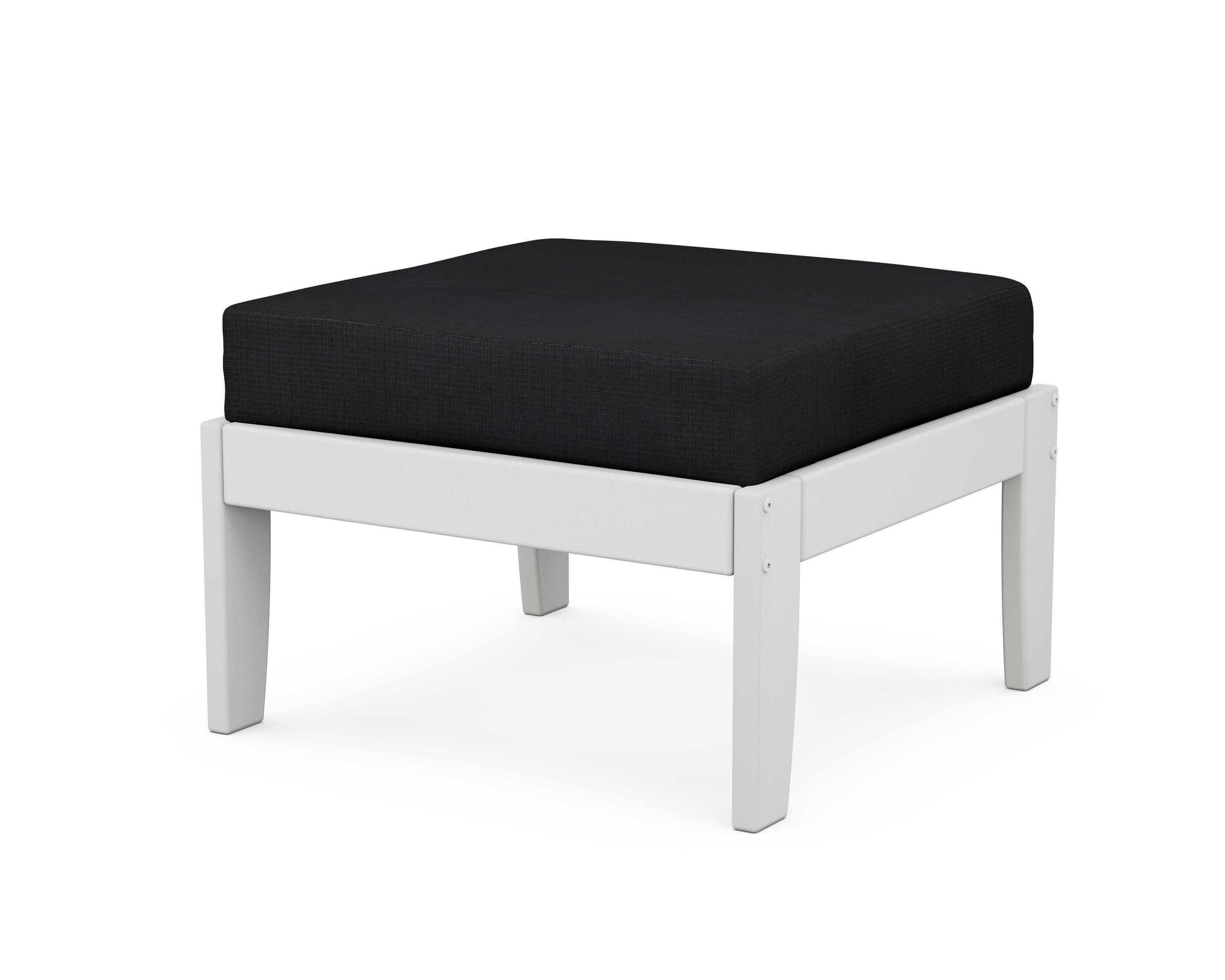 Modular Ottoman - Classic in White / Midnight Linen