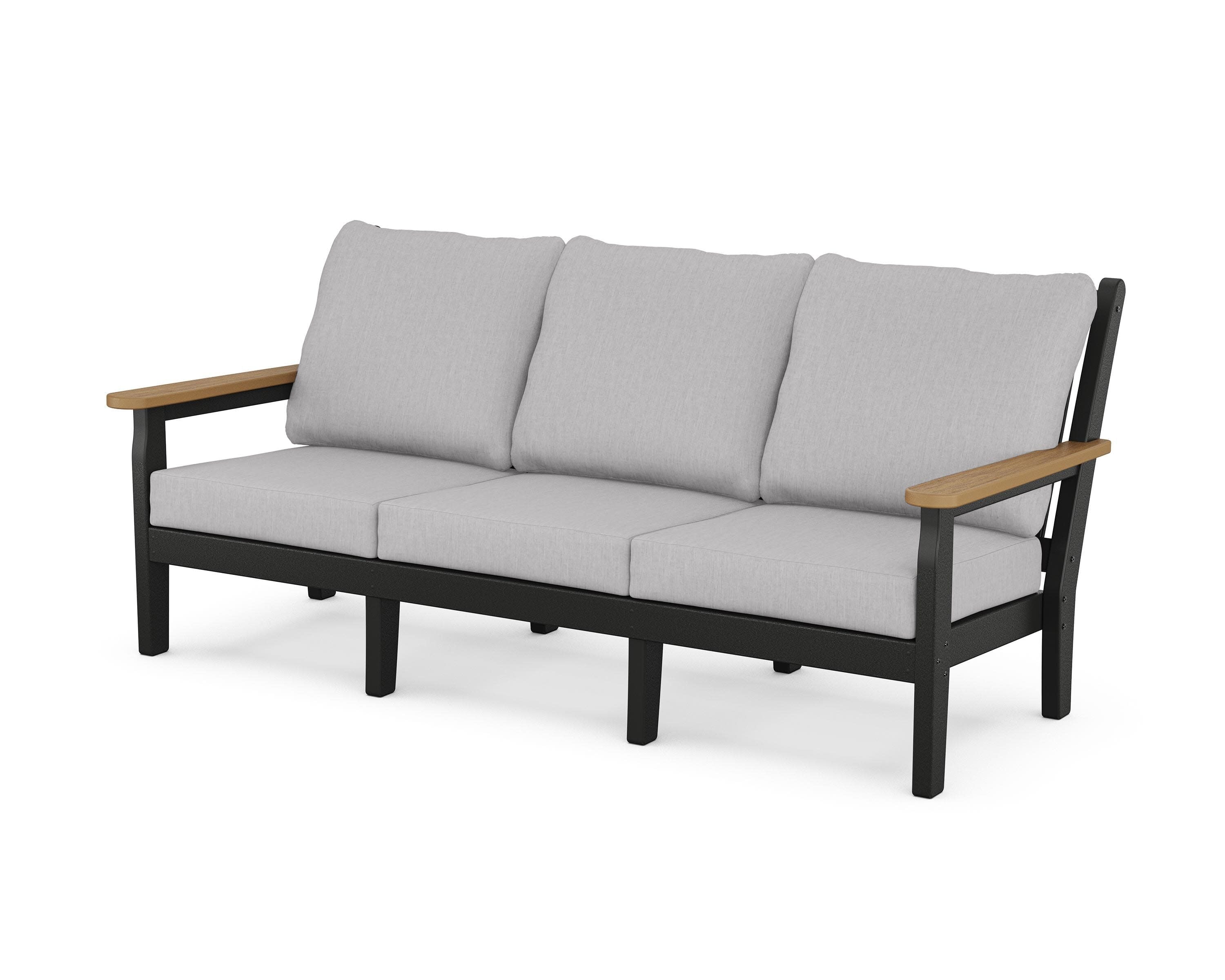 Chippendale Deep Seating Sofa in Black / Natural / Granite