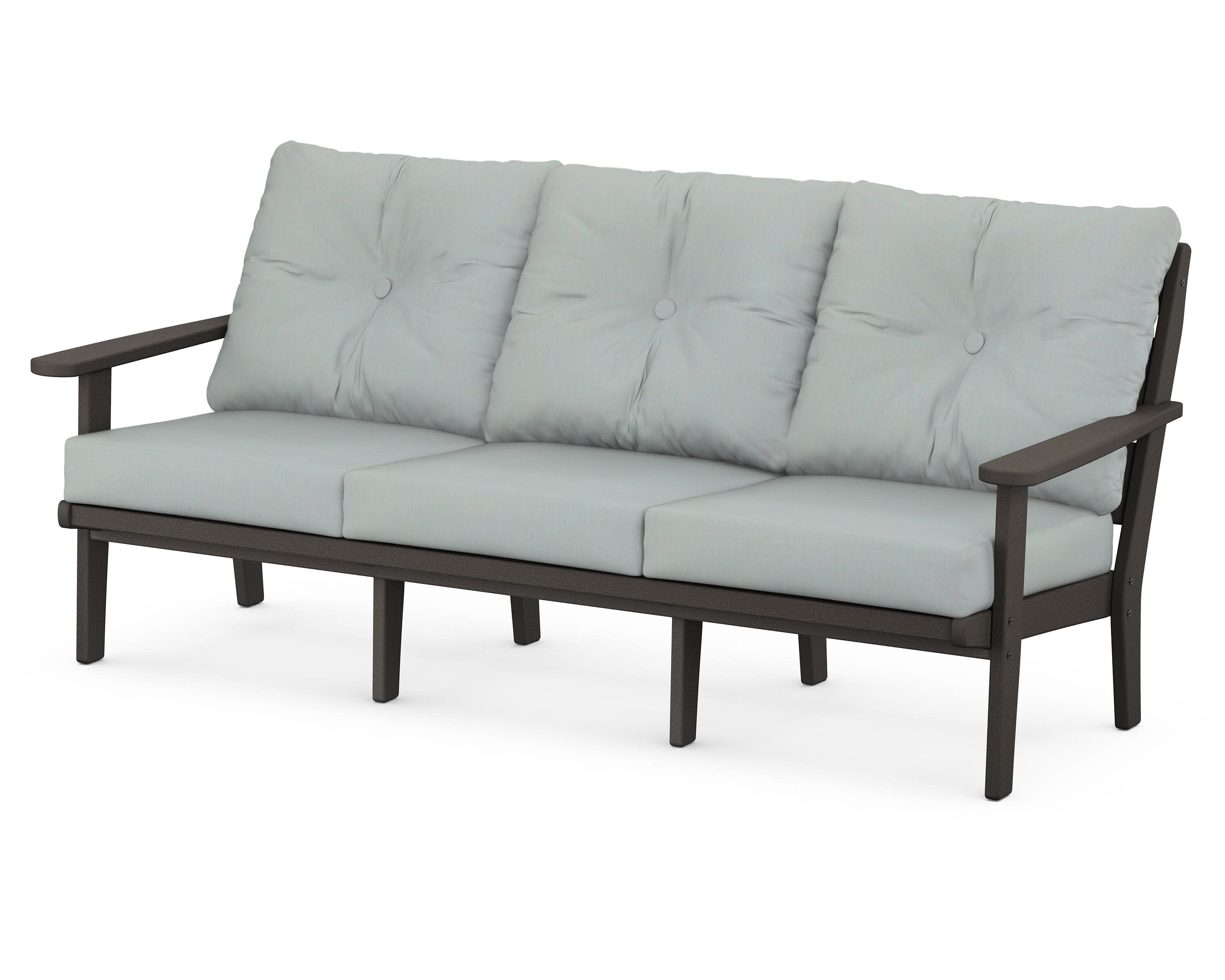 Lakeside Deep Seating Sofa in Vintage Coffee / Spa
