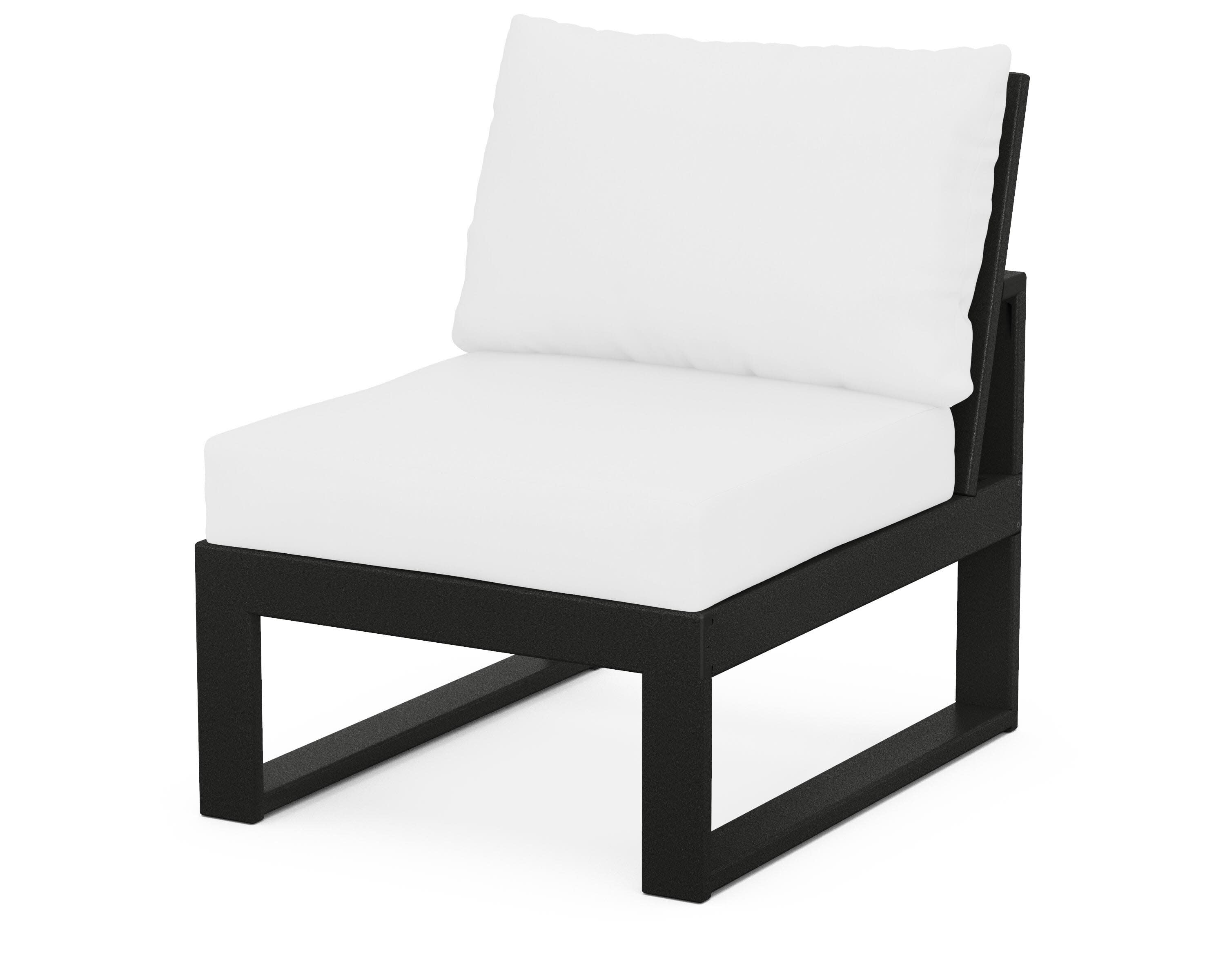 Modular Armless Chair in Black / Natural