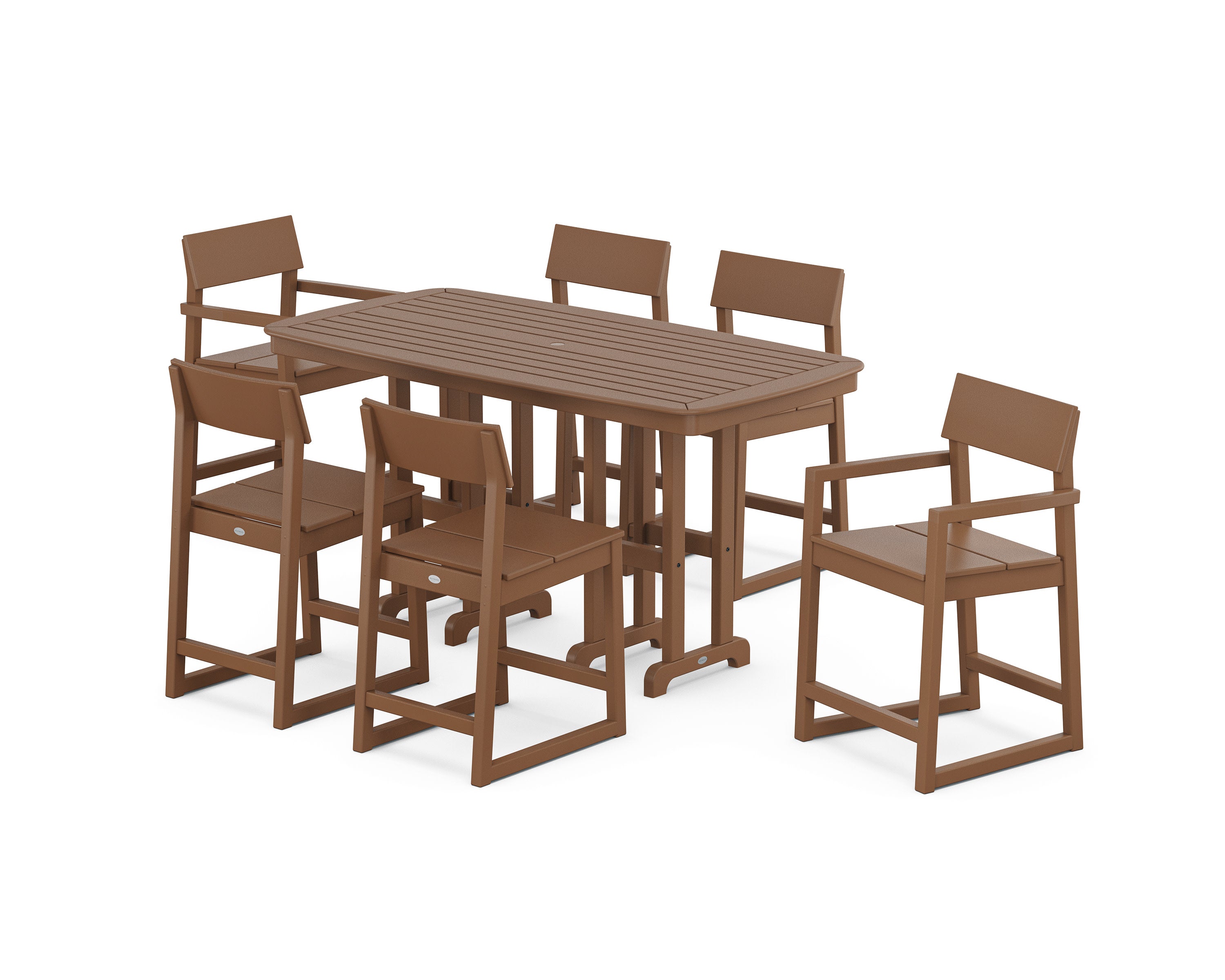EDGE 7-Piece Counter Set in Teak